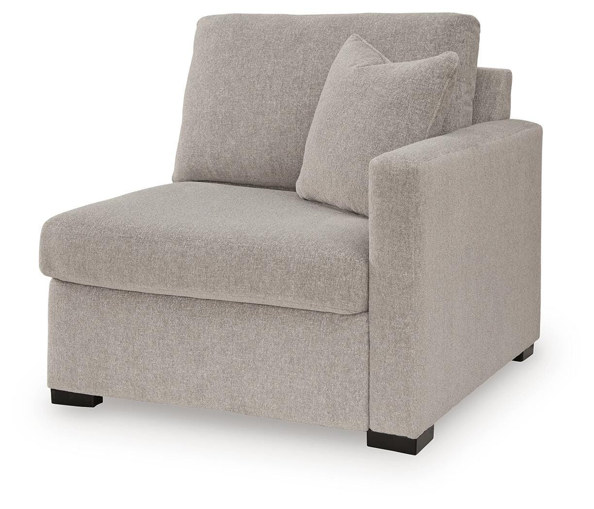 ModMax Luxe 8-Piece Sectional with Storage Chaise and Audio Consoles in Flint