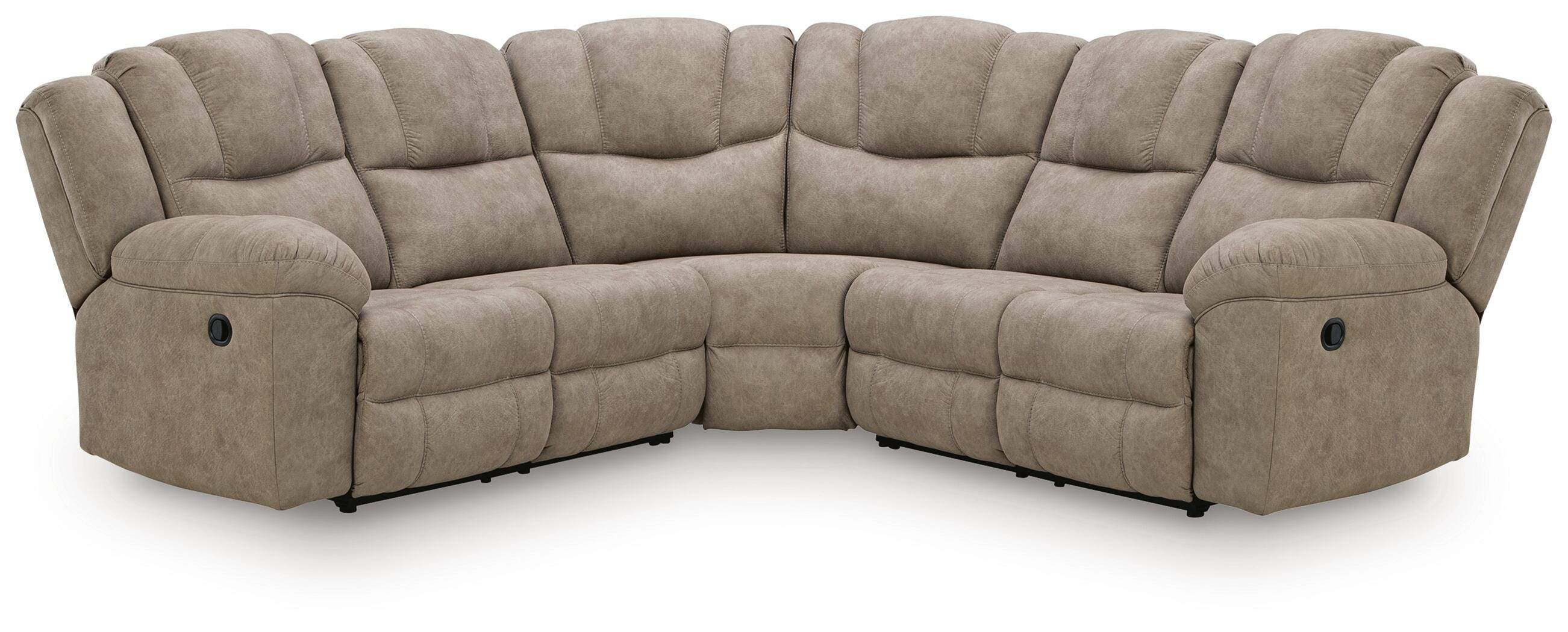 Pearce-Pike 3-Piece Reclining Sectional in Birch