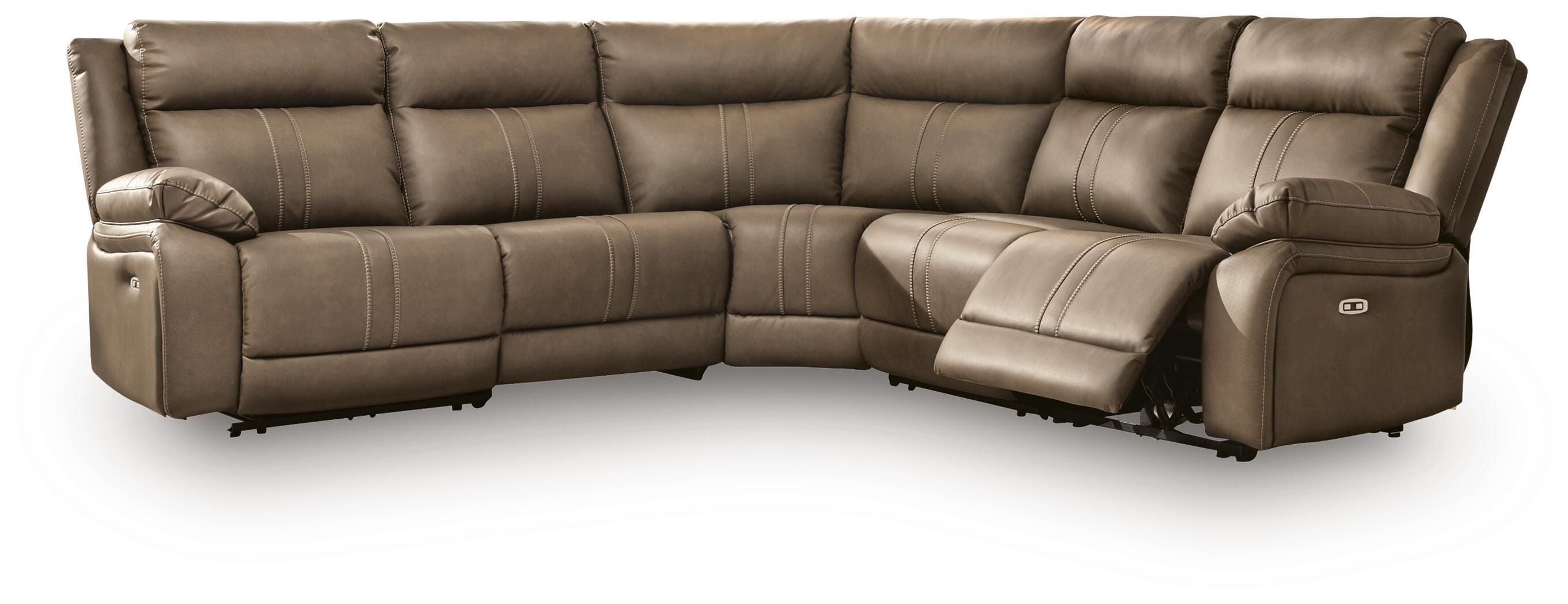 Max-Momentum 5-Piece Power Reclining Sectional in Biscotti