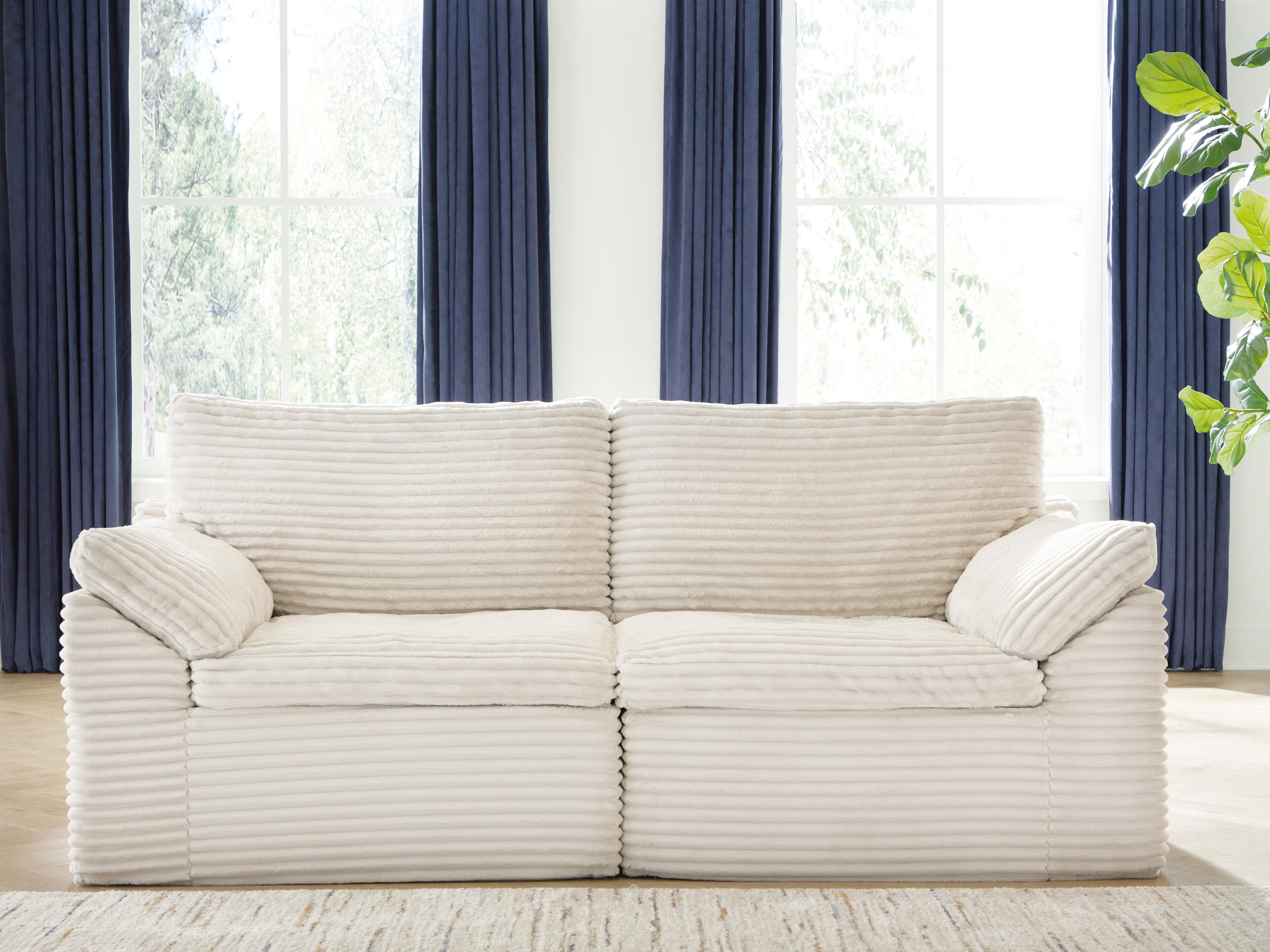 Fannin 4-Piece Sectional with Ottoman in Ivory
