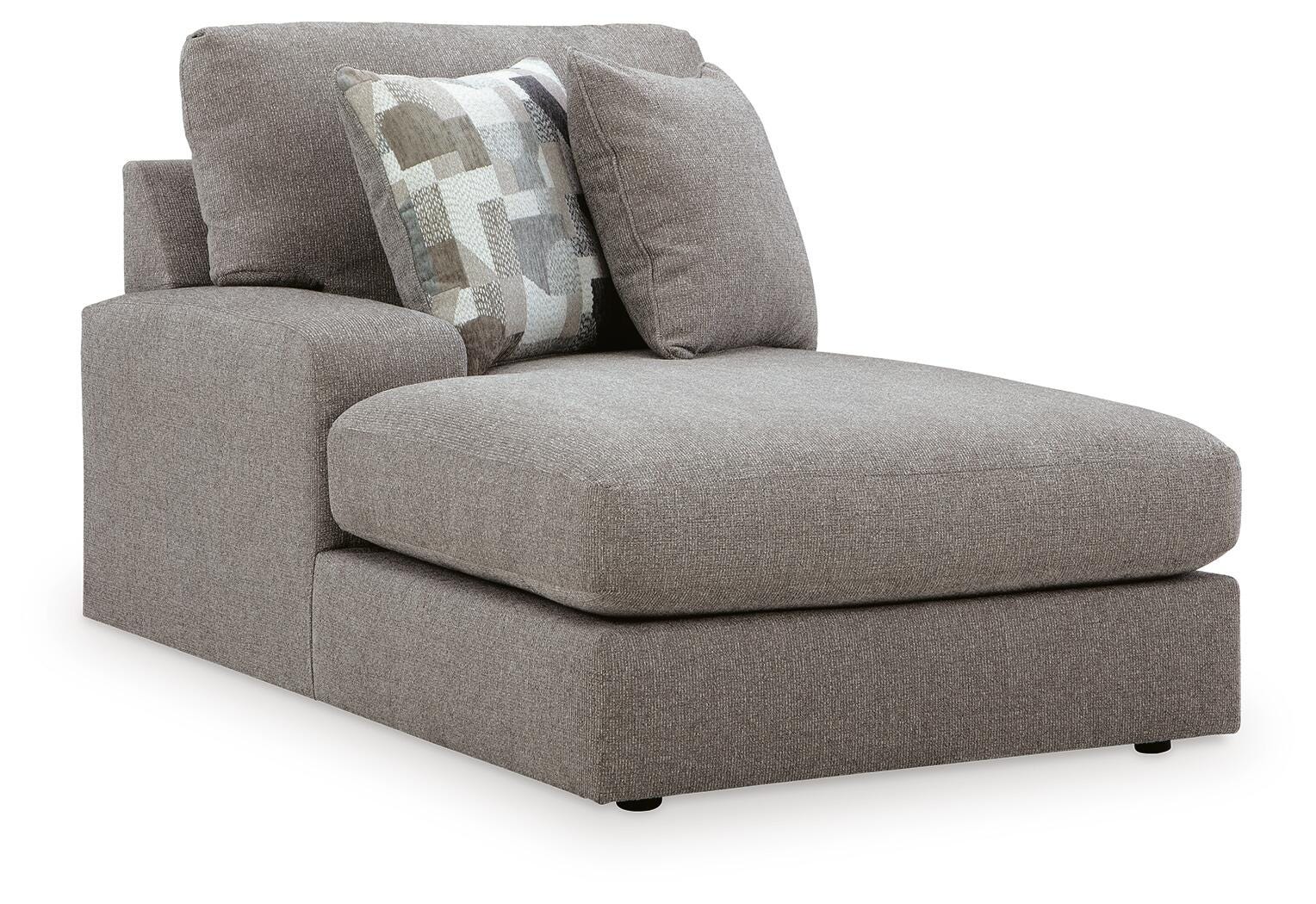 Lindon 3-Piece LAF Chaise Sectional in Smoke