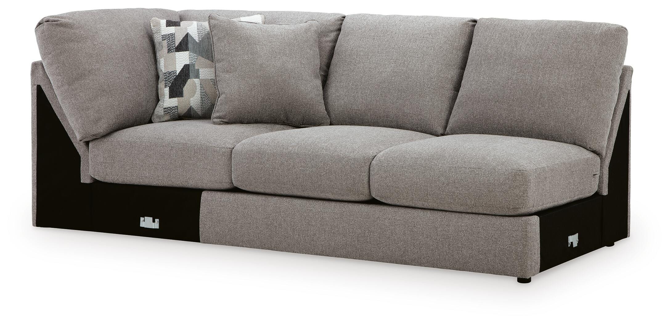 Lindon 3-Piece RAF Chaise Sectional in Smoke