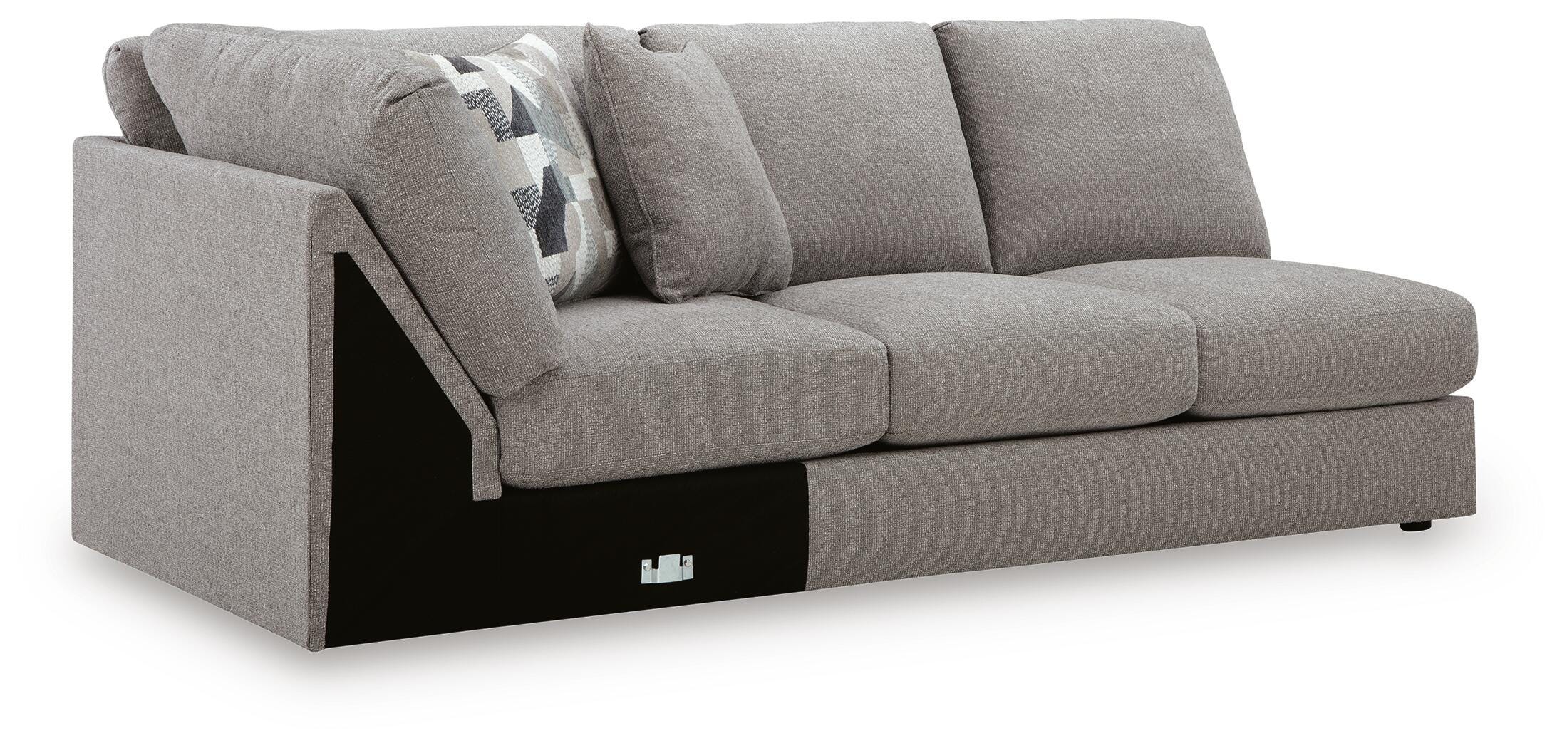 Lindon 3-Piece RAF Chaise Sectional in Smoke