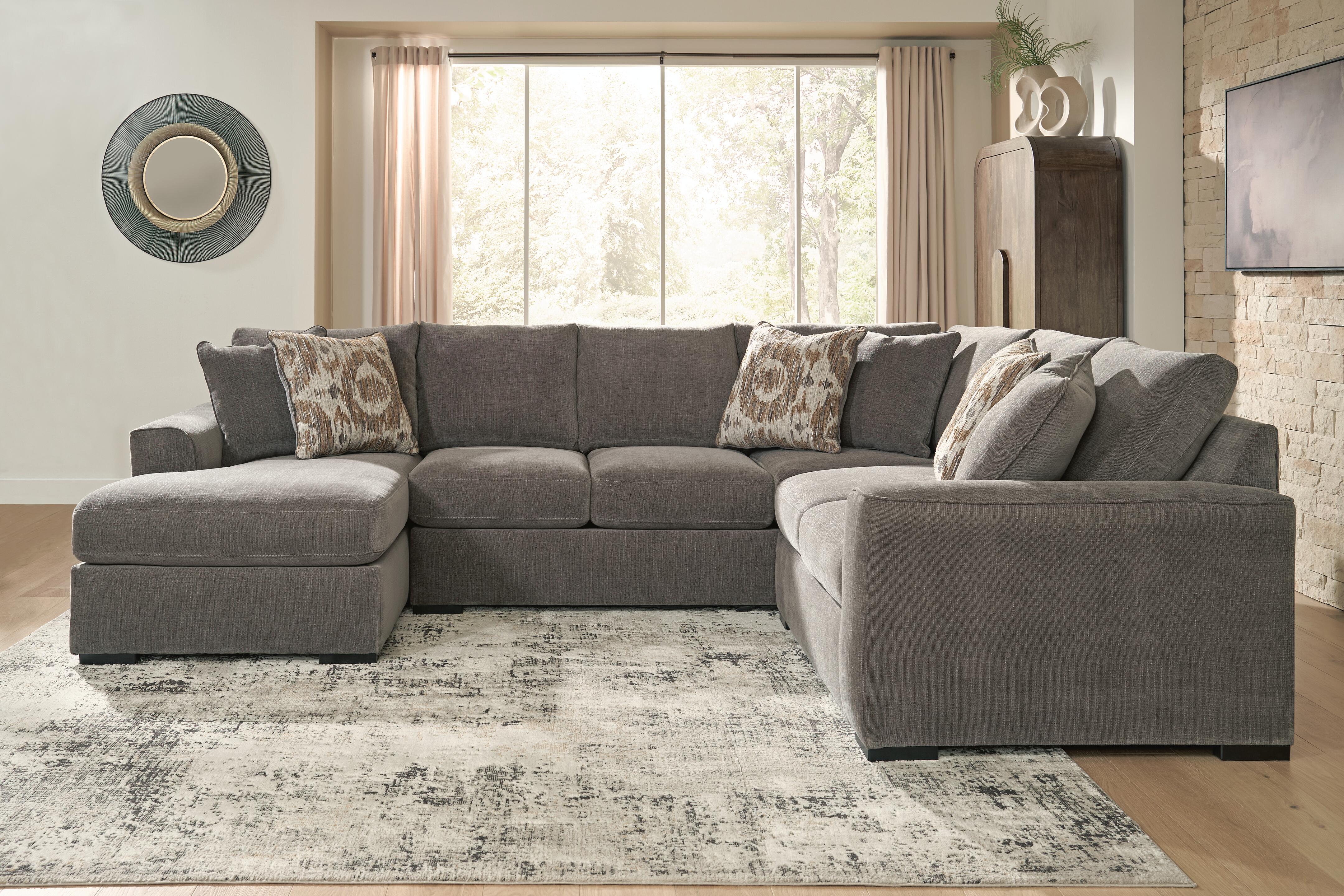 Larson Levee 3-Piece Sectional with LAF Chaise in Espresso