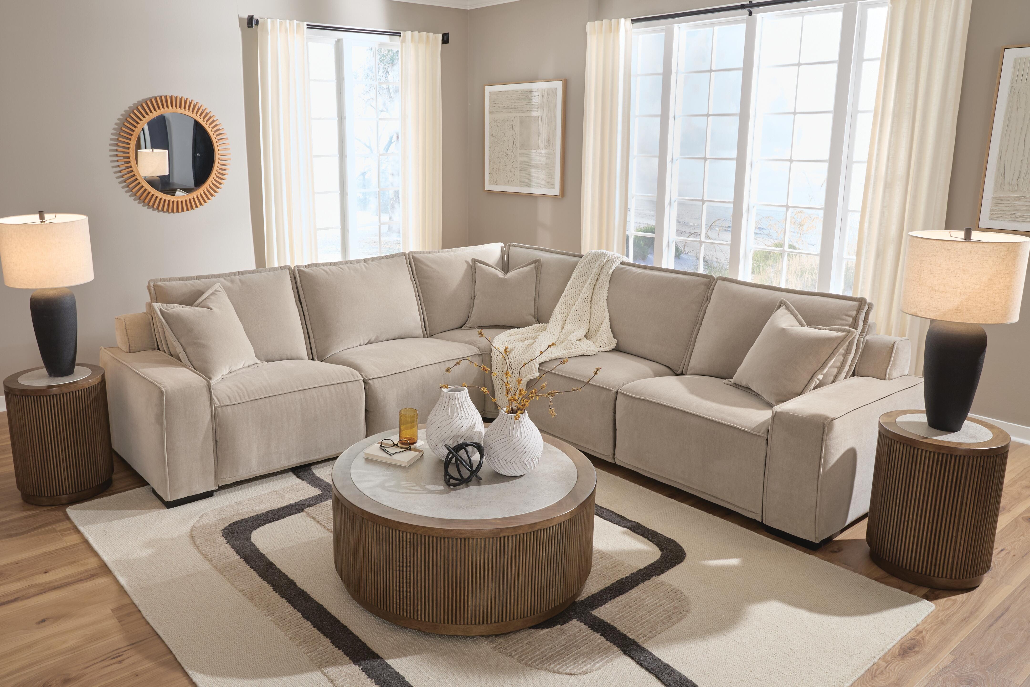 Carceri 5-Piece Power Sectional Reclining Sofa in Cashmere
