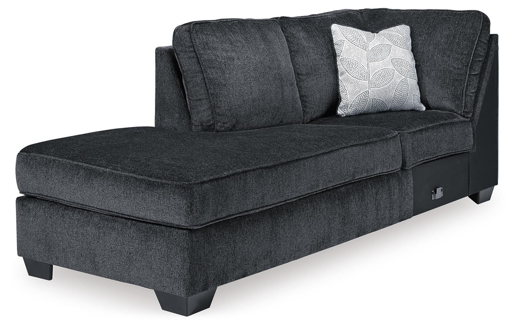 Altari 2-Piece LAF Chaise Sleeper Sectional in Slate Chenille