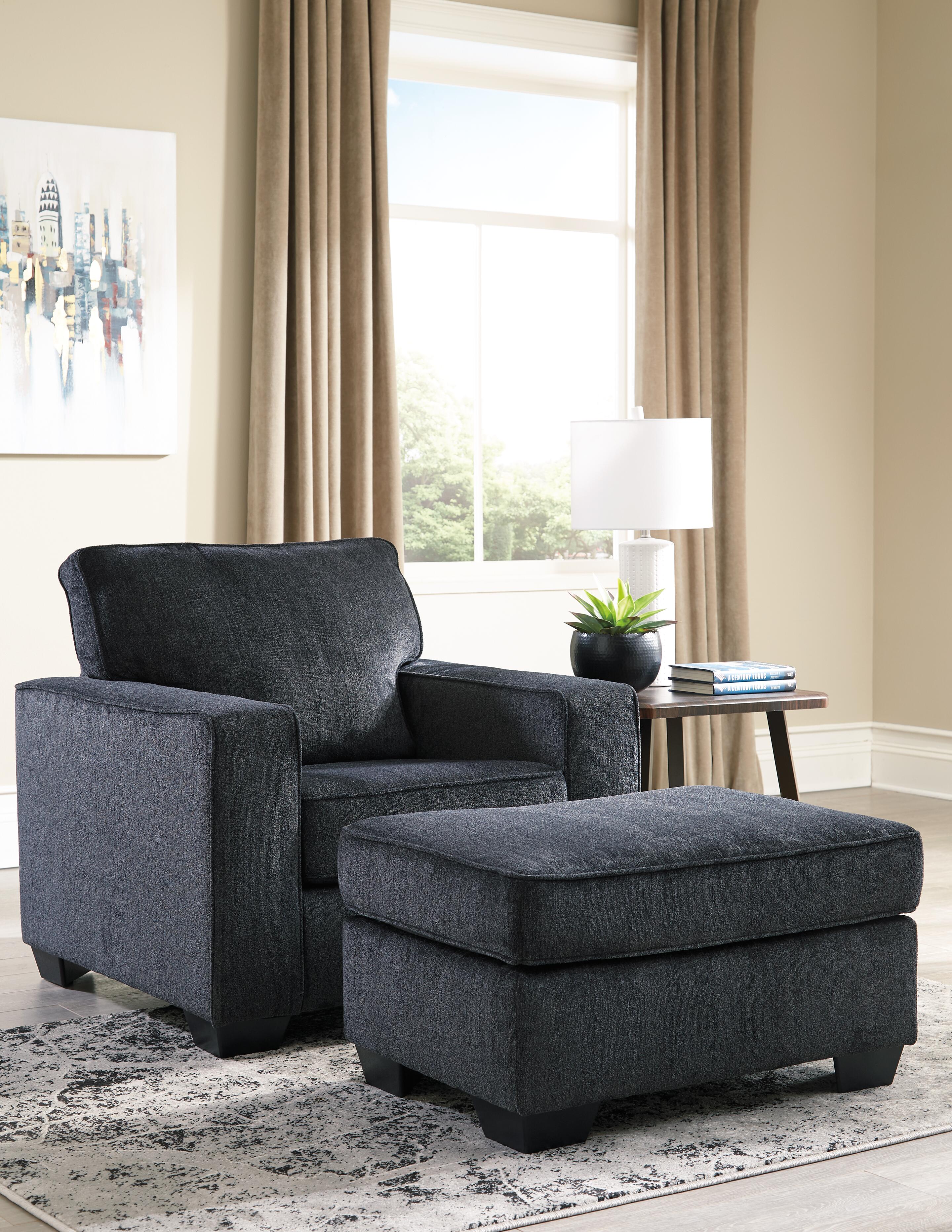 Altari 2-Piece Sectional and Chair in Slate