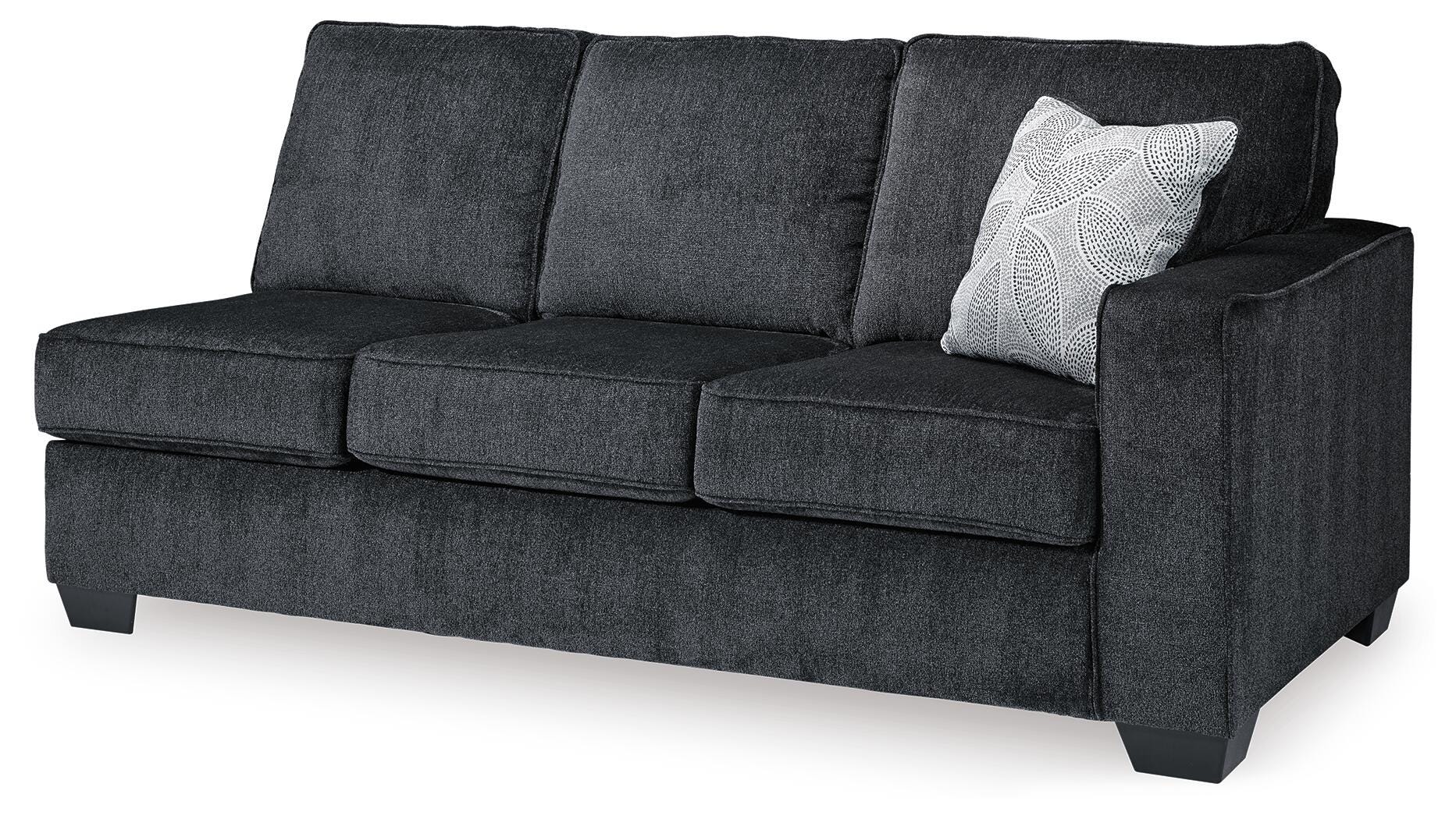 Altari 2-Piece LAF Chaise Sleeper Sectional in Slate Chenille