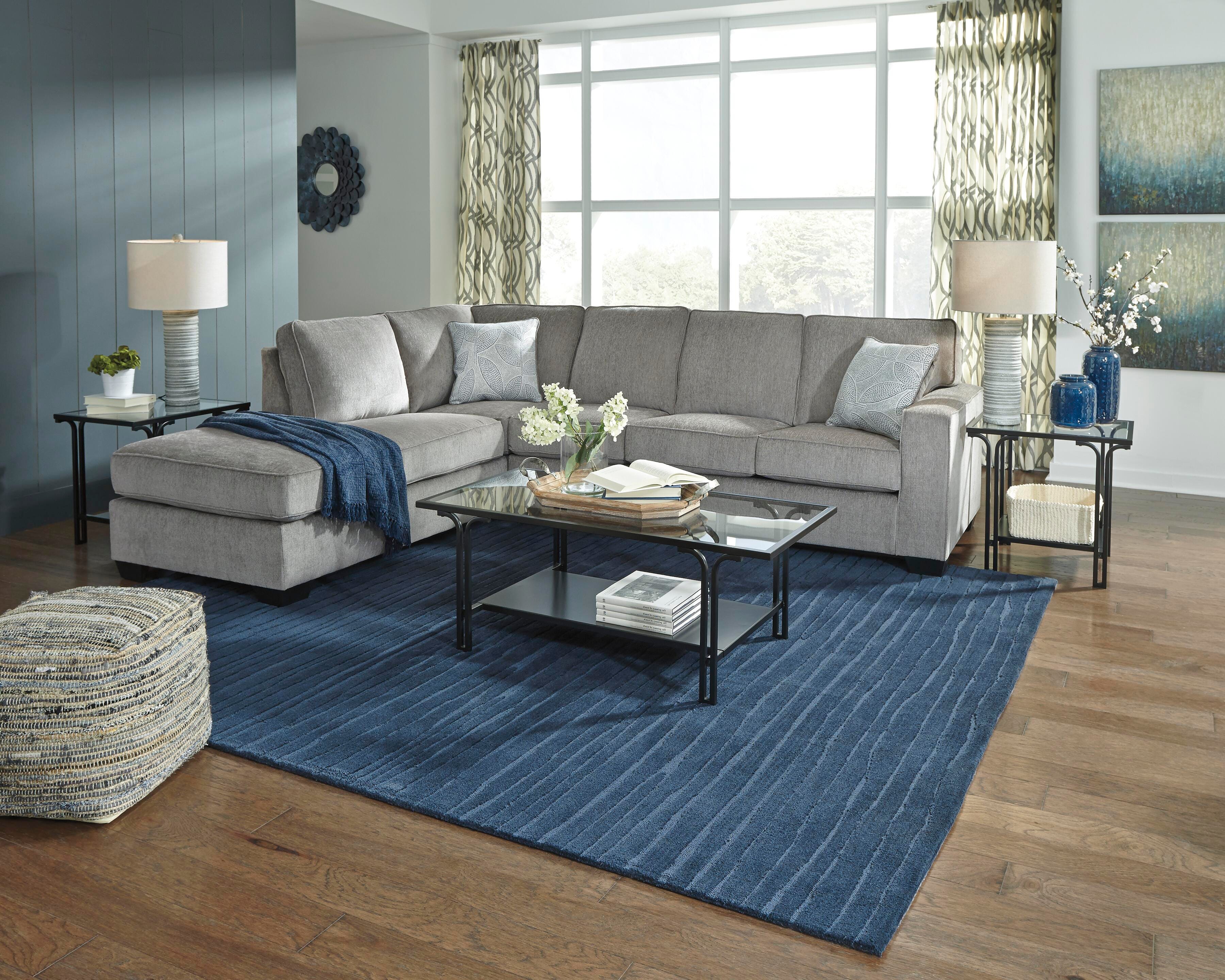 Altari 2-Piece LAF Chaise Sectional in Alloy Chenille