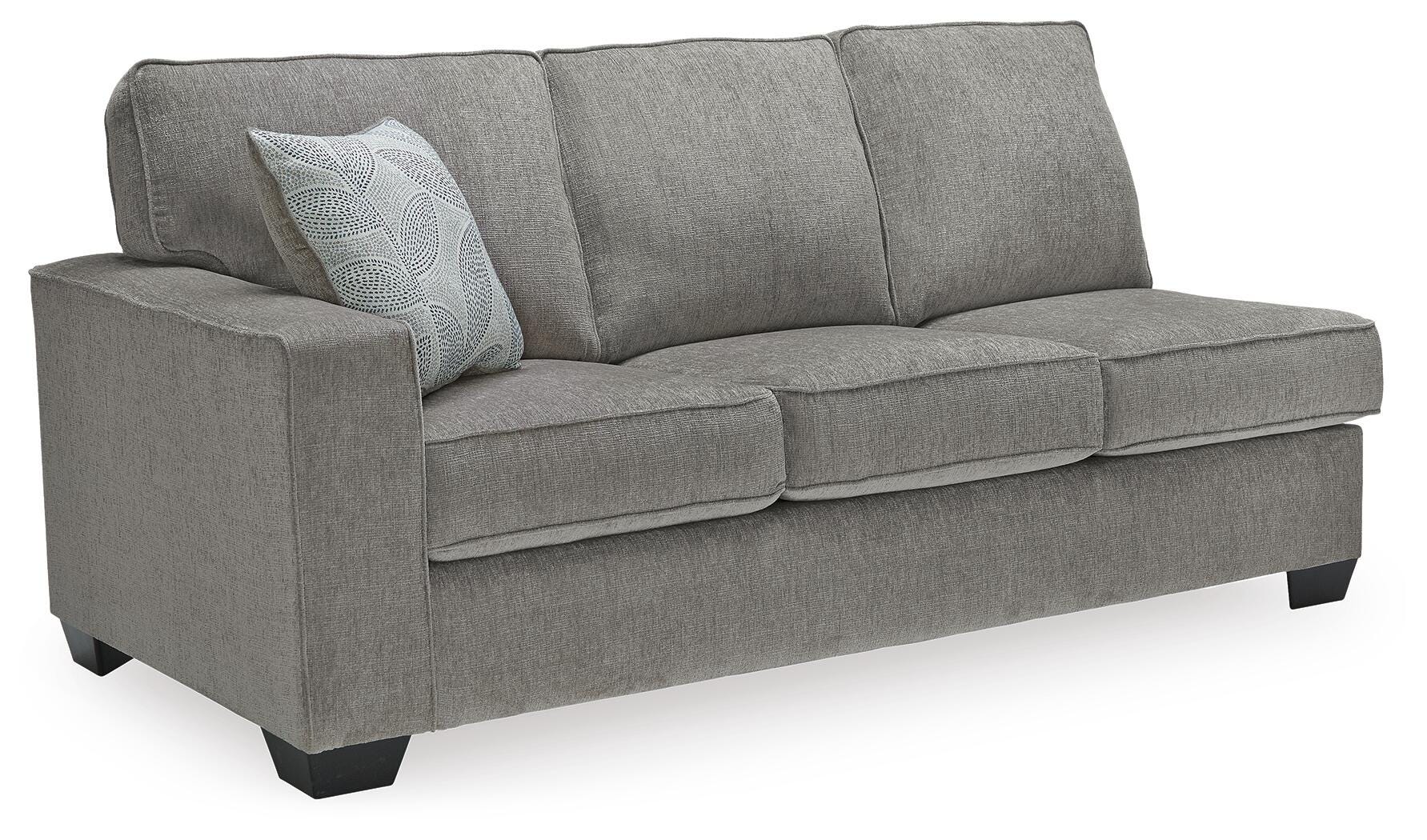 Altari 2-Piece RAF Chaise Sleeper Sectional in Alloy Chenille