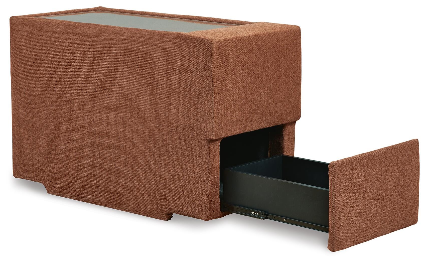 Modmax 3-Piece Sectional w/ Storage Console in Spice Performance Fabric and Next-Gen Nuvella