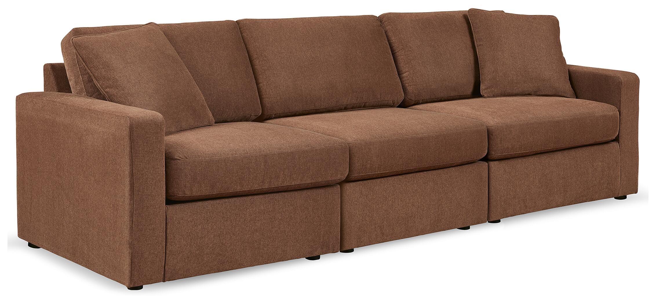 Modmax 3-Piece Sectional Sofa and 2-Piece Sectional Loveseat in Spice