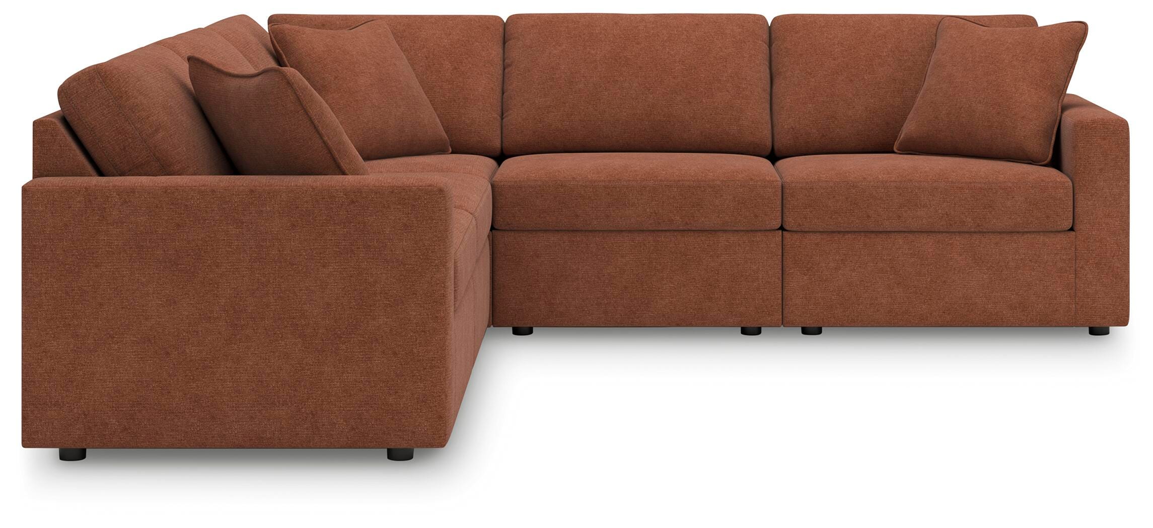 Modmax 5-Pc. Sectional in Spice Performance Fabric and Next-Gen Nuvella