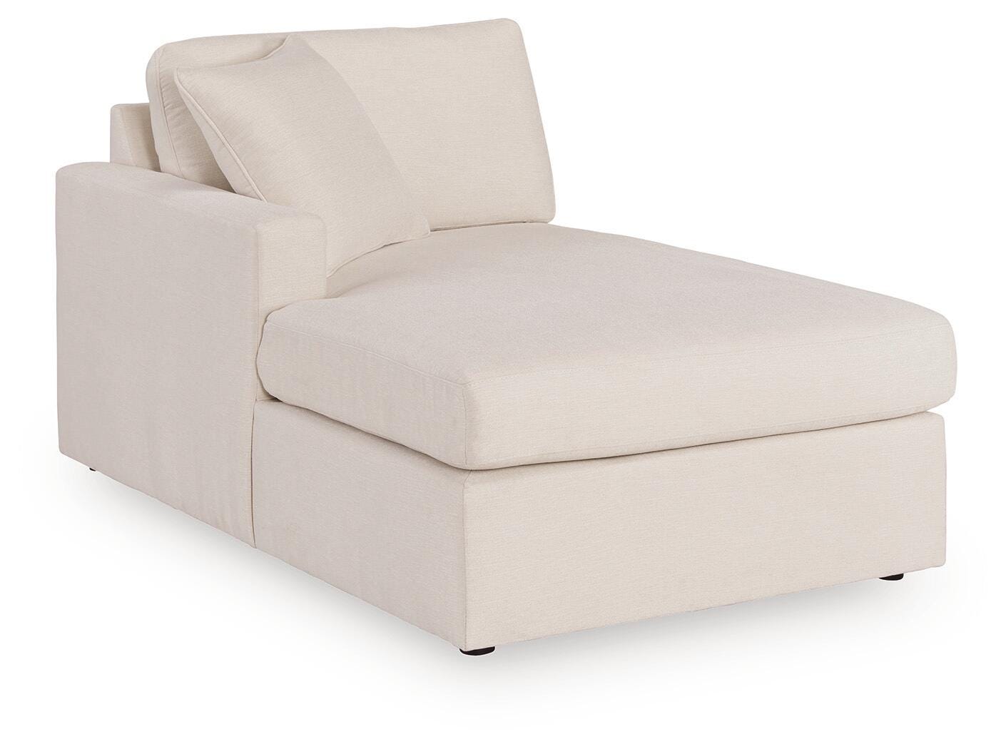 Modmax 4-Piece LAF Chaise Sectional in Oyster Performance Fabric and Next-Gen Nuvella