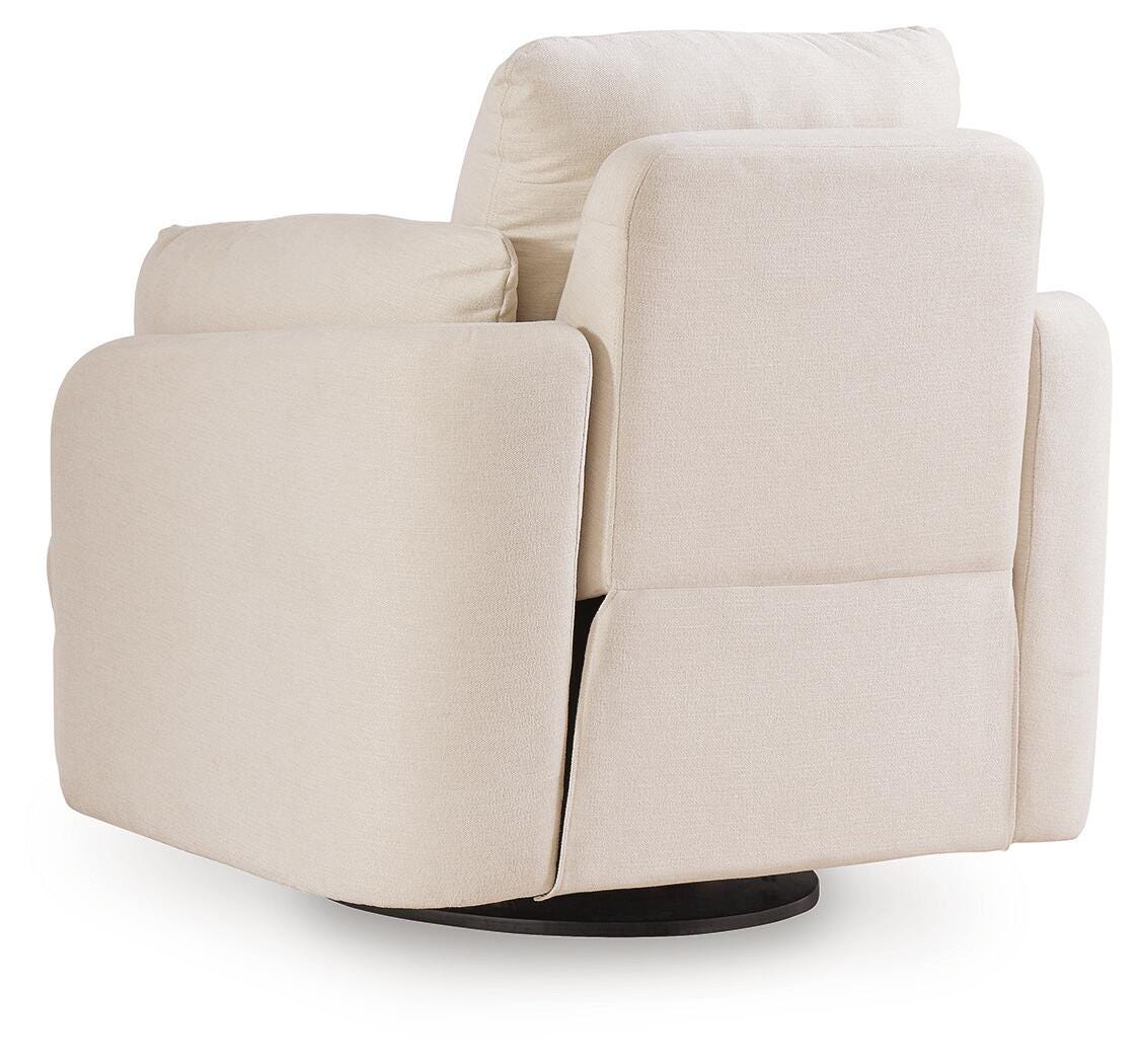 Modmax Swivel Glider Recliner in Oyster Performance Fabric and Next-Gen Nuvella