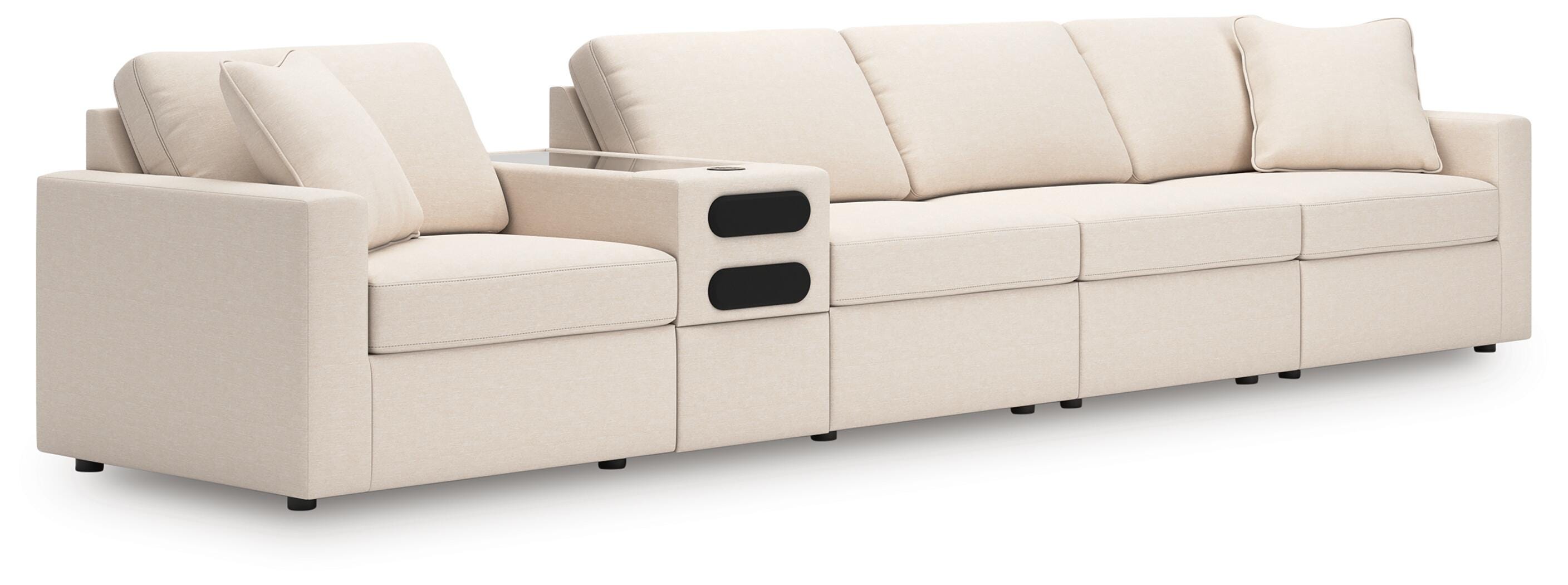 Modmax 5-Piece Sectional in Oyster Performance Fabric and Next-Gen Nuvella