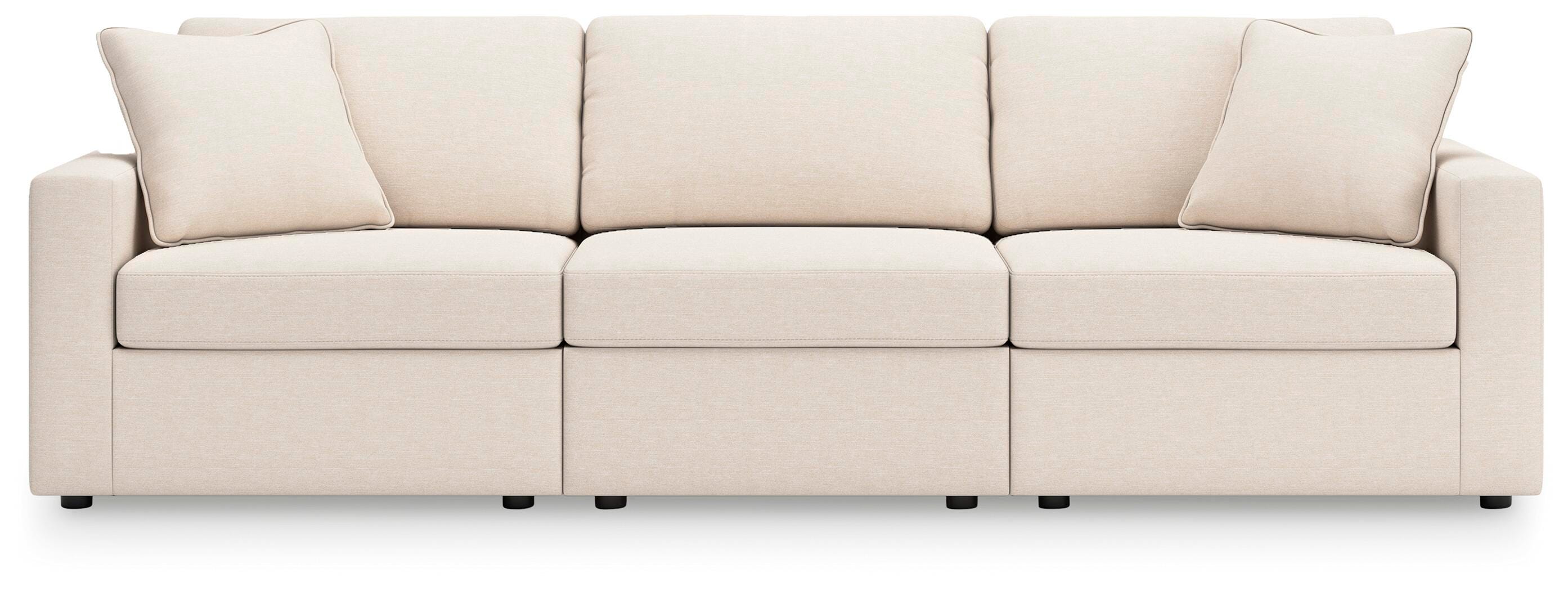 Modmax 3-Piece Sectional, 2-Piece Sectional Loveseat and Swivel Glider Recliner in Oyster