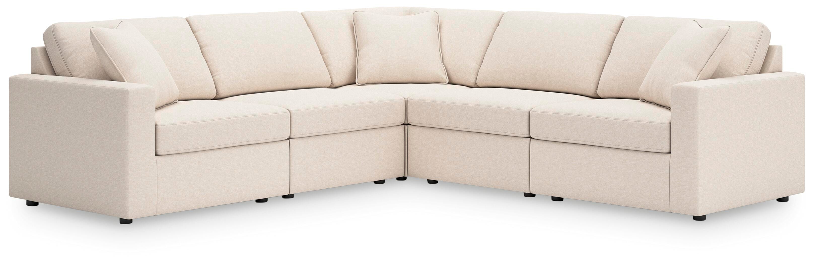 Modmax 5-Piece Sectional and Swivel Glider Recliner in Oyster