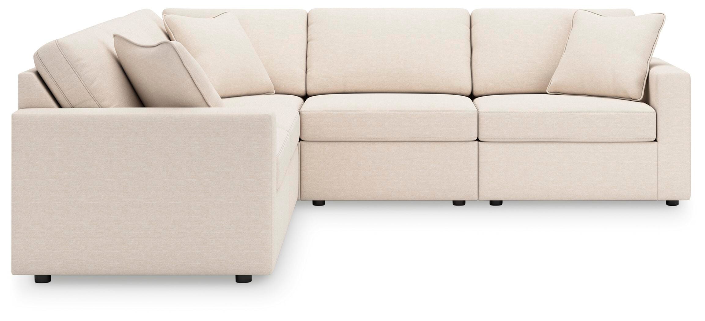 Modmax 5-Pc Sectional in Oyster Performance Fabric and Next-Gen Nuvella