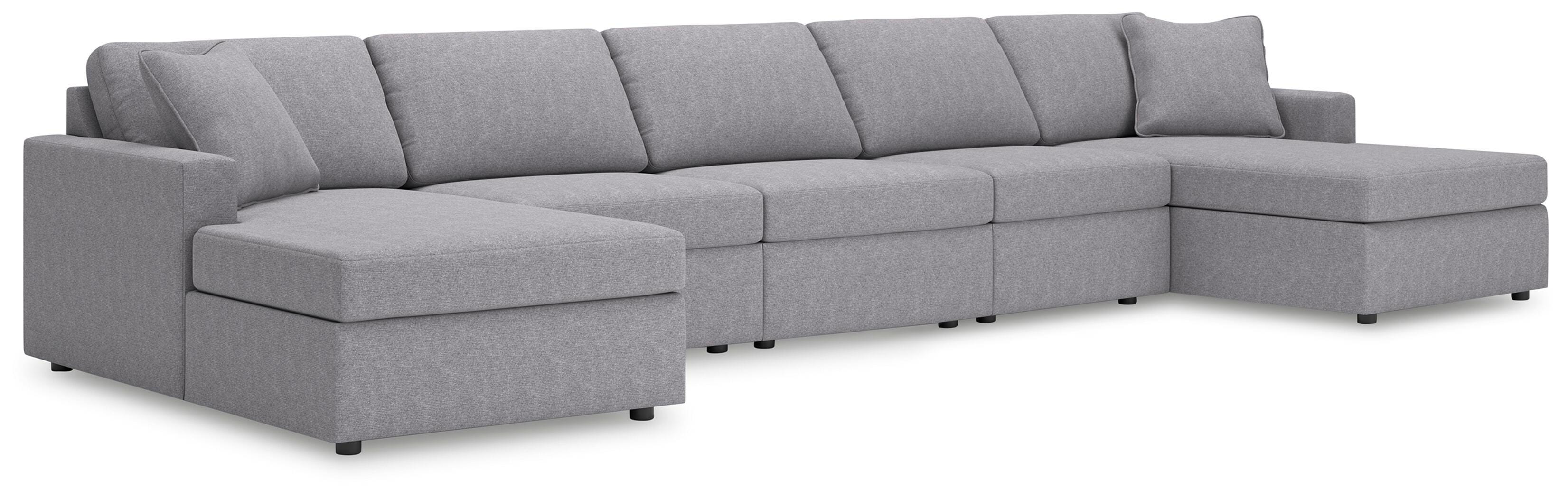 Modmax 5-Piece Double Chaise Sectional in Granite