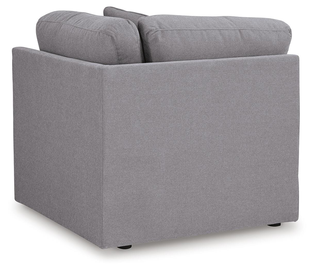 Modmax 4-Piece Sectional and Oversized Accent Ottoman in Granite