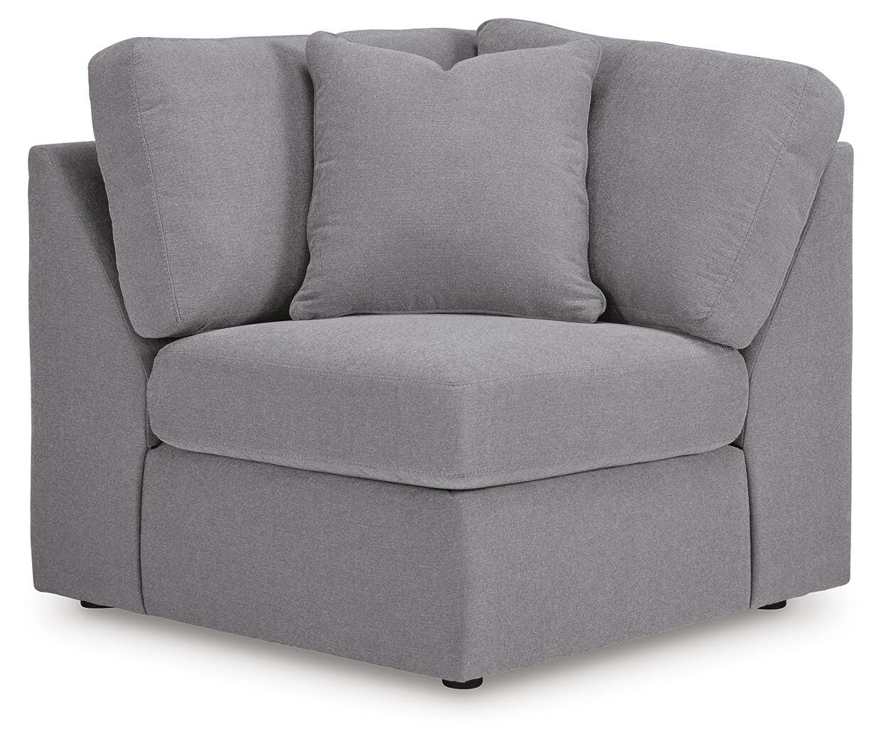 Modmax 6-Piece RAF Chaise Sectional in Granite Performance Fabric and Next-Gen Nuvella