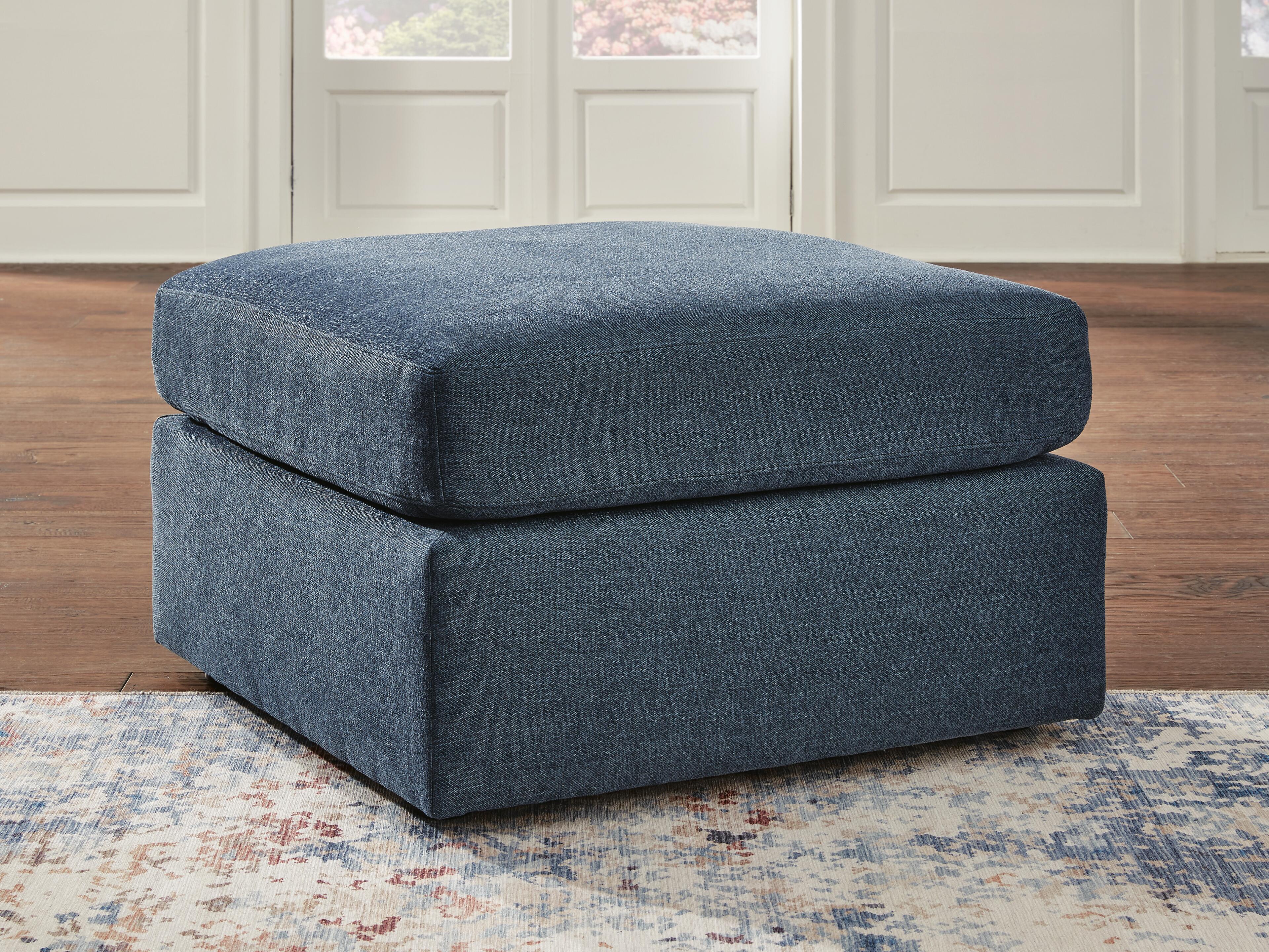 Modmax Oversized Accent Ottoman in Ink Performance Fabric and Next-Gen Nuvella