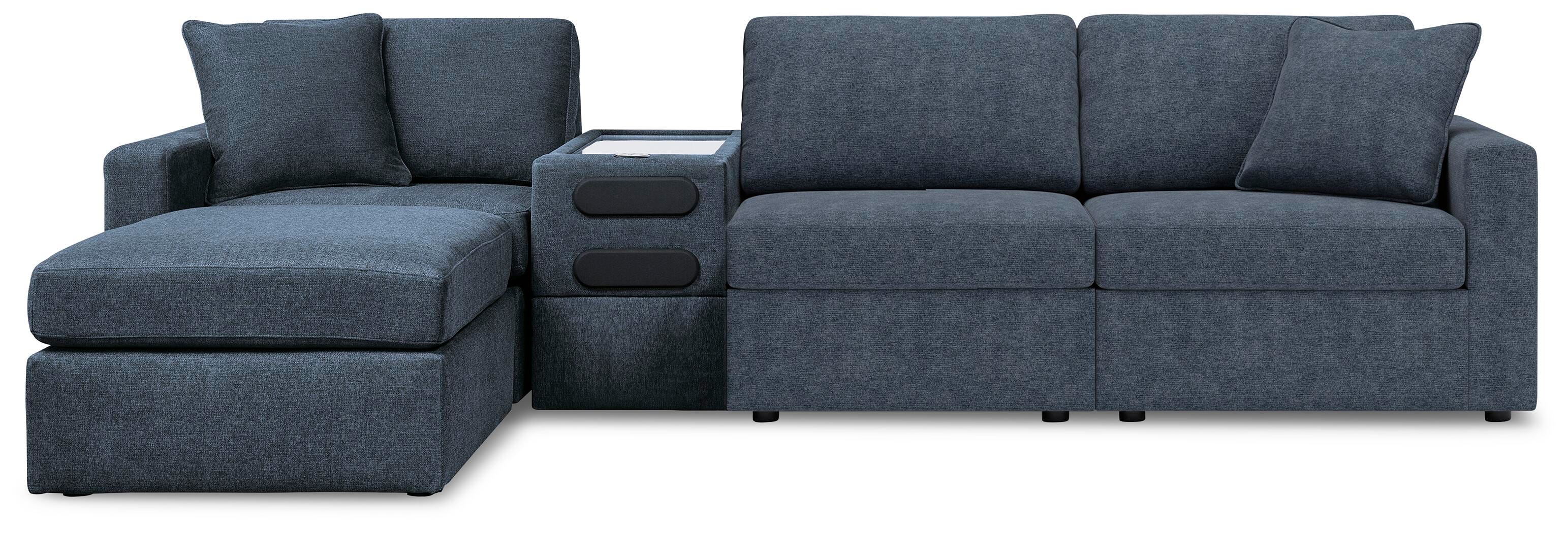 Modmax 4-Piece Sectional w/ Ottoman in Ink