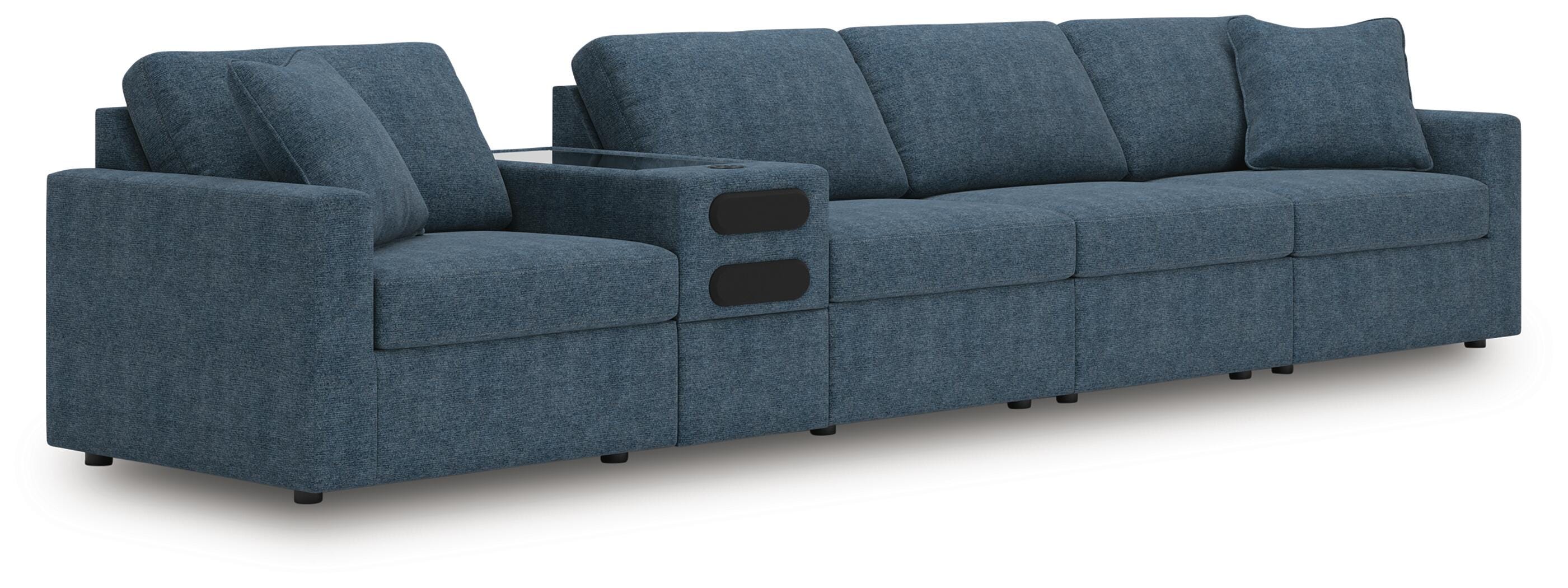 Modmax 5-Piece Sectional in Ink Performance Fabric and Next-Gen Nuvella