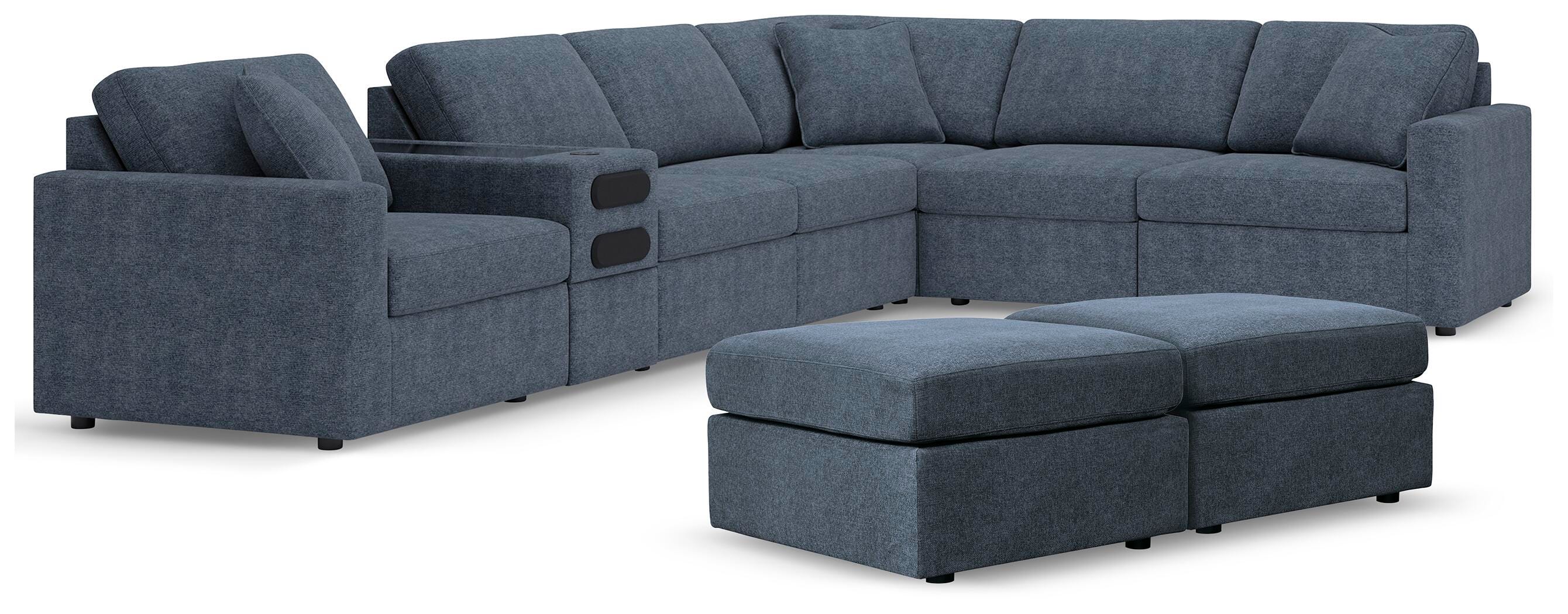 Modmax 6-Piece Sectional with 2 Ottomans in Ink