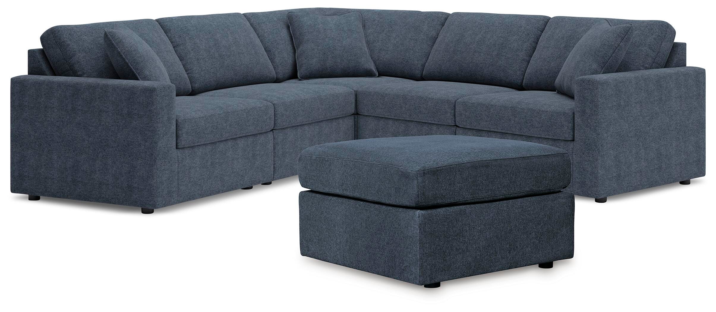 Modmax 5-Piece Sectional and Ottoman in Ink