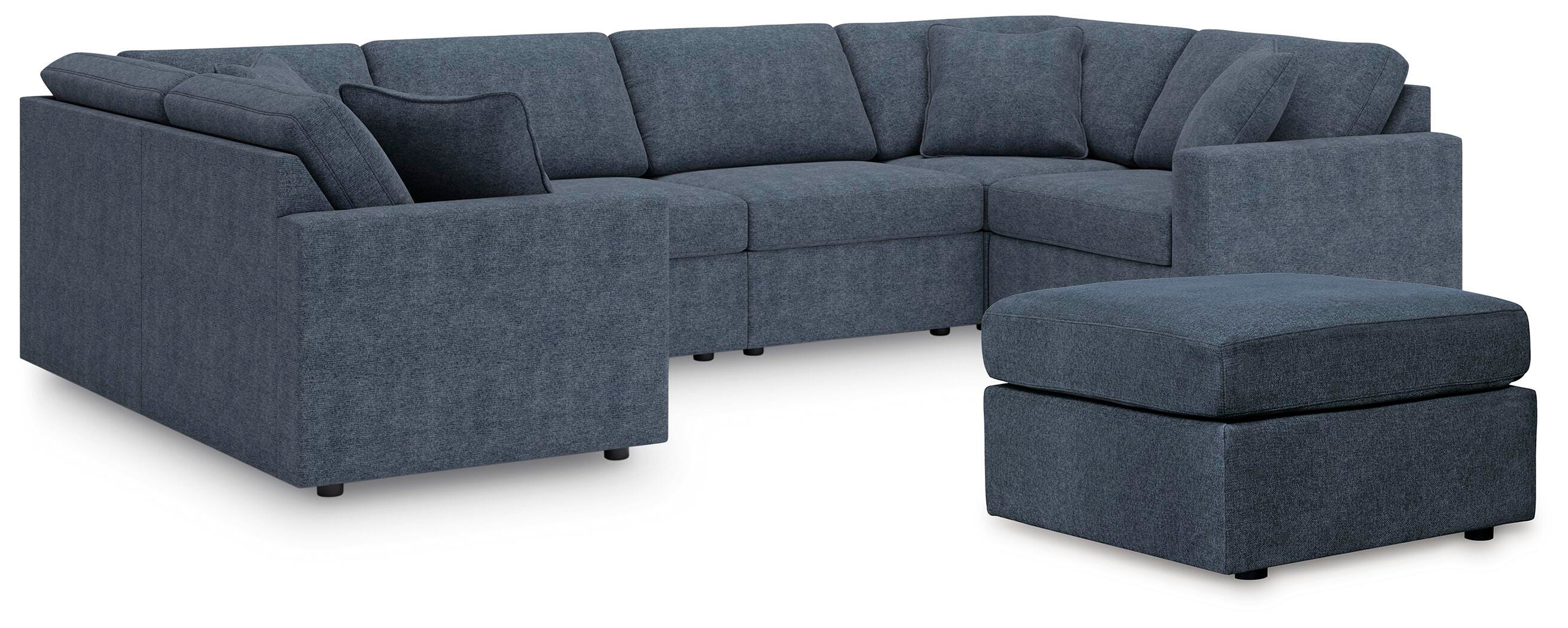 Modmax 6-Piece Sectional and Ottoman in Ink