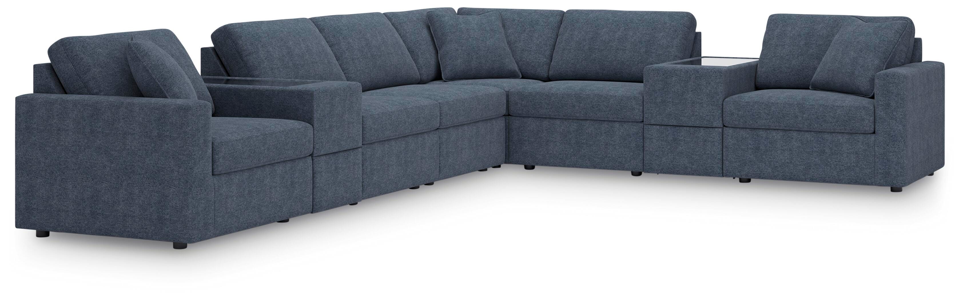 Modmax 8-Piece Sectional and Ottoman in Ink