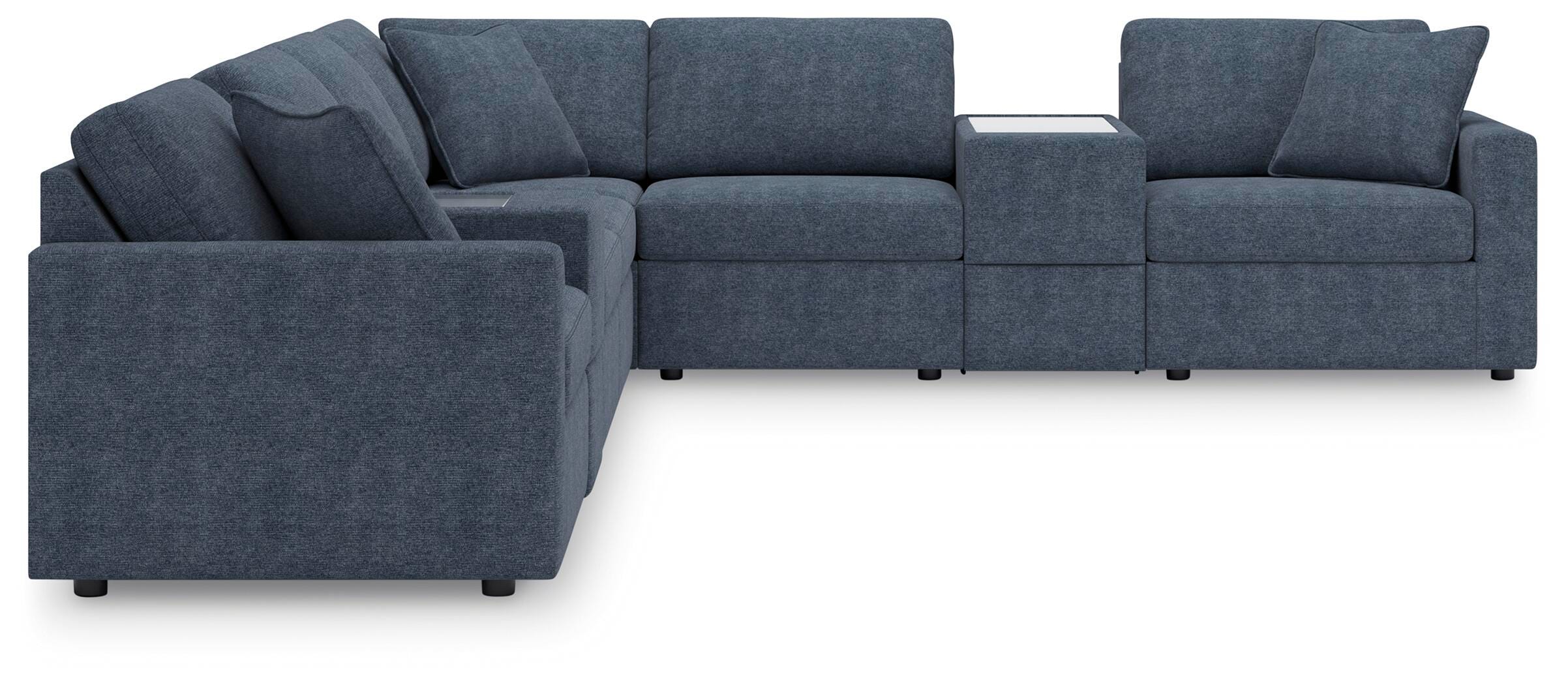 Modmax 8-Piece Sectional with Storage Consoles in Ink Performance Fabric and Next-Gen Nuvella