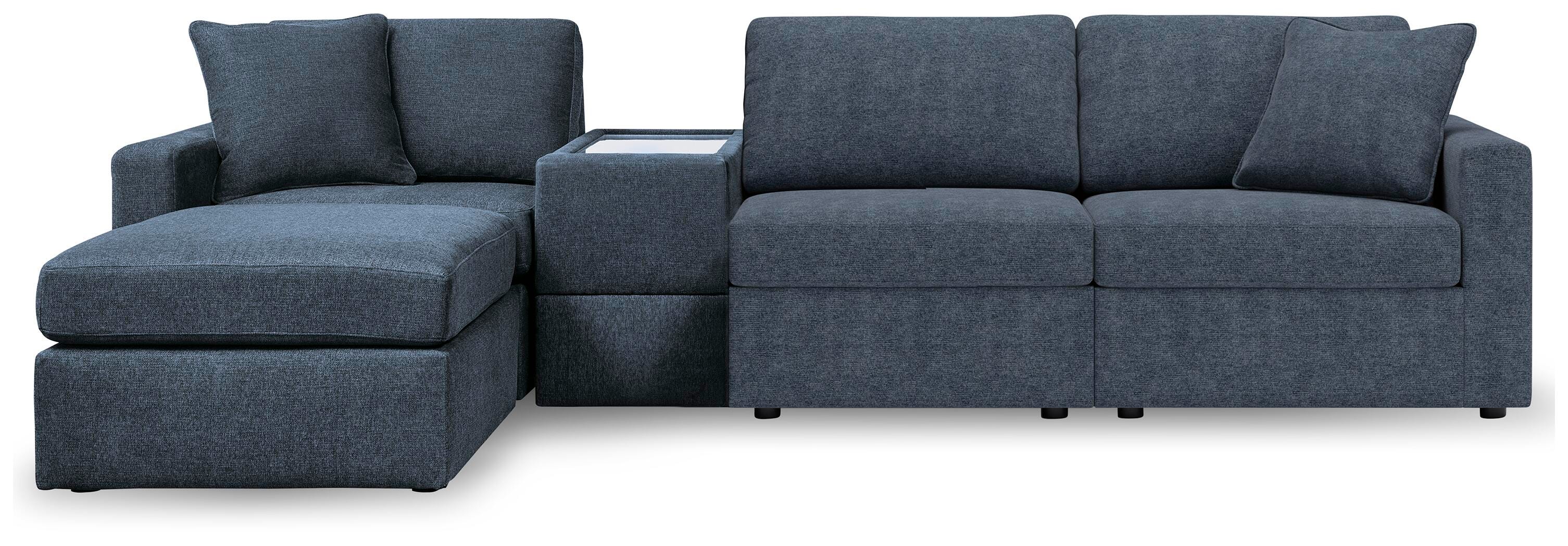 Modmax 4-Piece Sectional with Ottoman in Ink