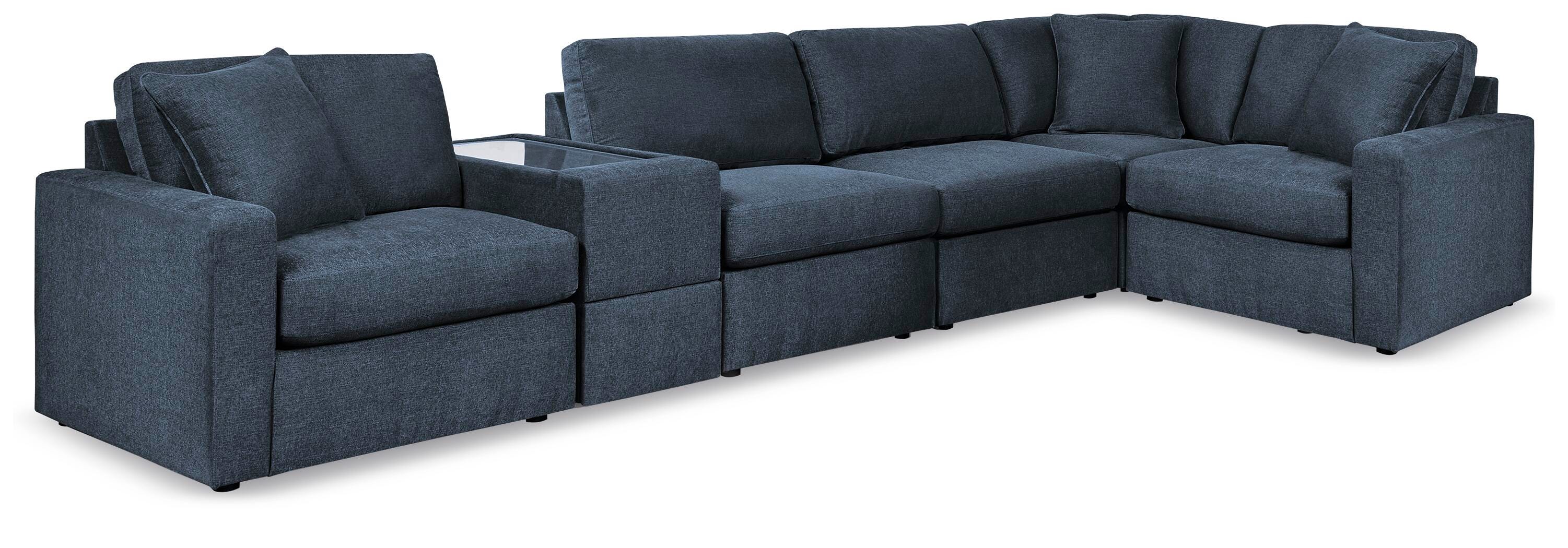Modmax 6-Piece Sectional with Ottoman in Ink