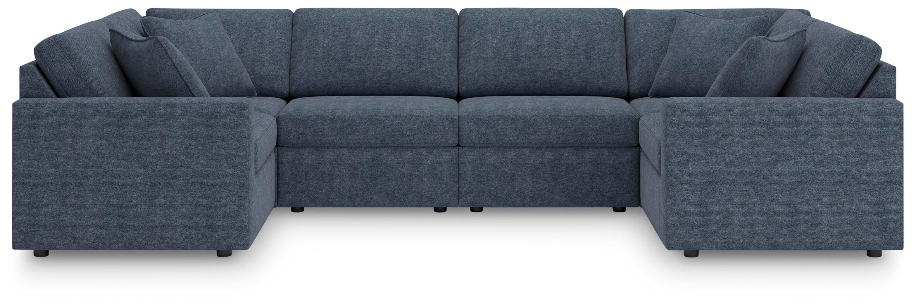 Modmax 6-Piece Sectional and Ottoman in Ink