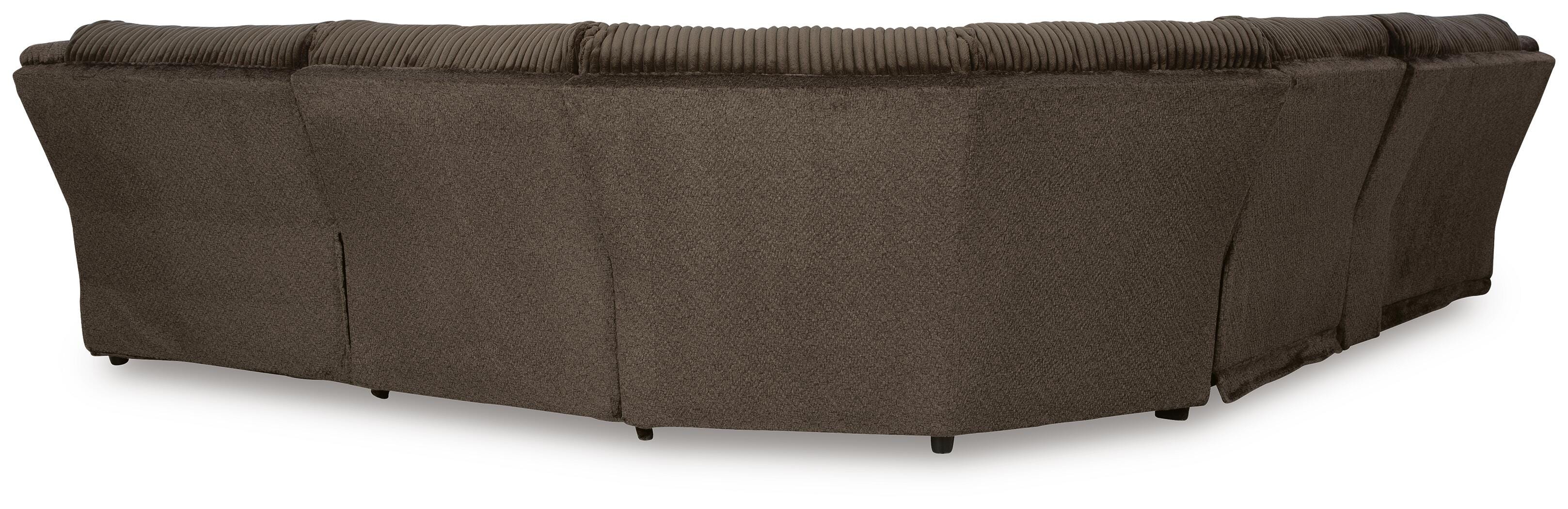 Top Tier 6-Piece Reclining Sectional with Chaise in Chocolate Velvet