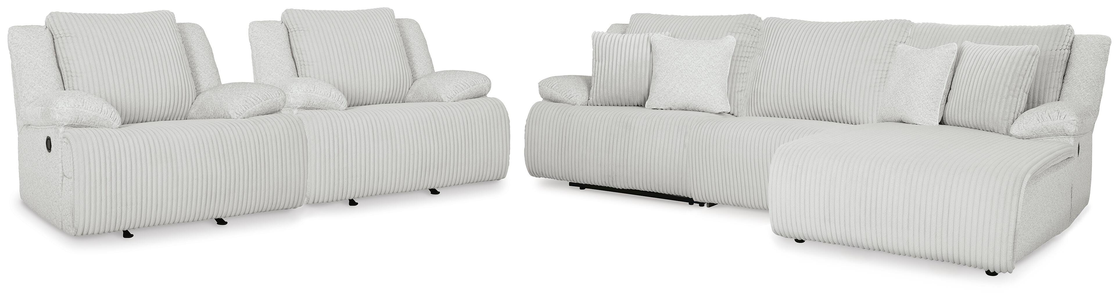 Top Tier 3-Piece Reclining Sectional and 2 Recliners in Alloy