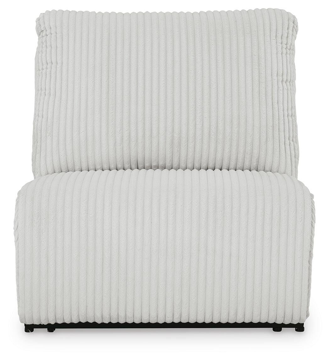 Top Tier 4-Piece LAF Chaise Reclining Sectional in Alloy Velvet