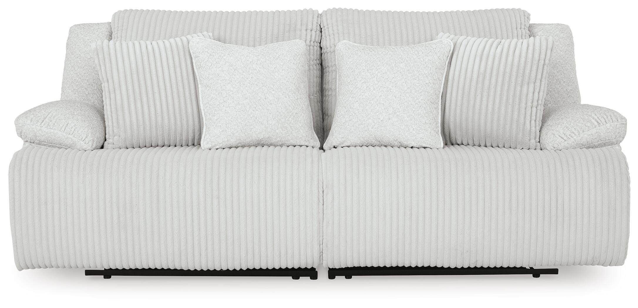 Top Tier 2-Piece Reclining Sectional Loveseat in Alloy Velvet