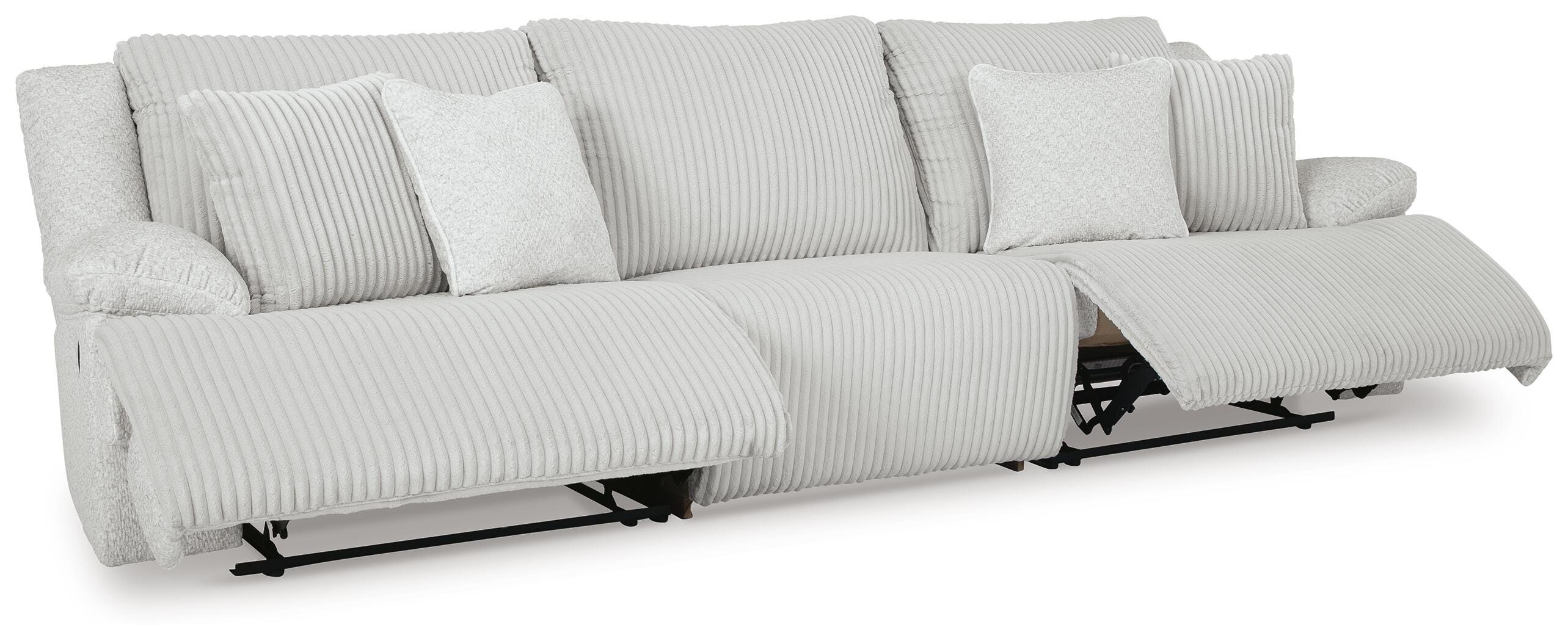 Top Tier 3-Piece Reclining Sectional Sofa in Alloy Velvet