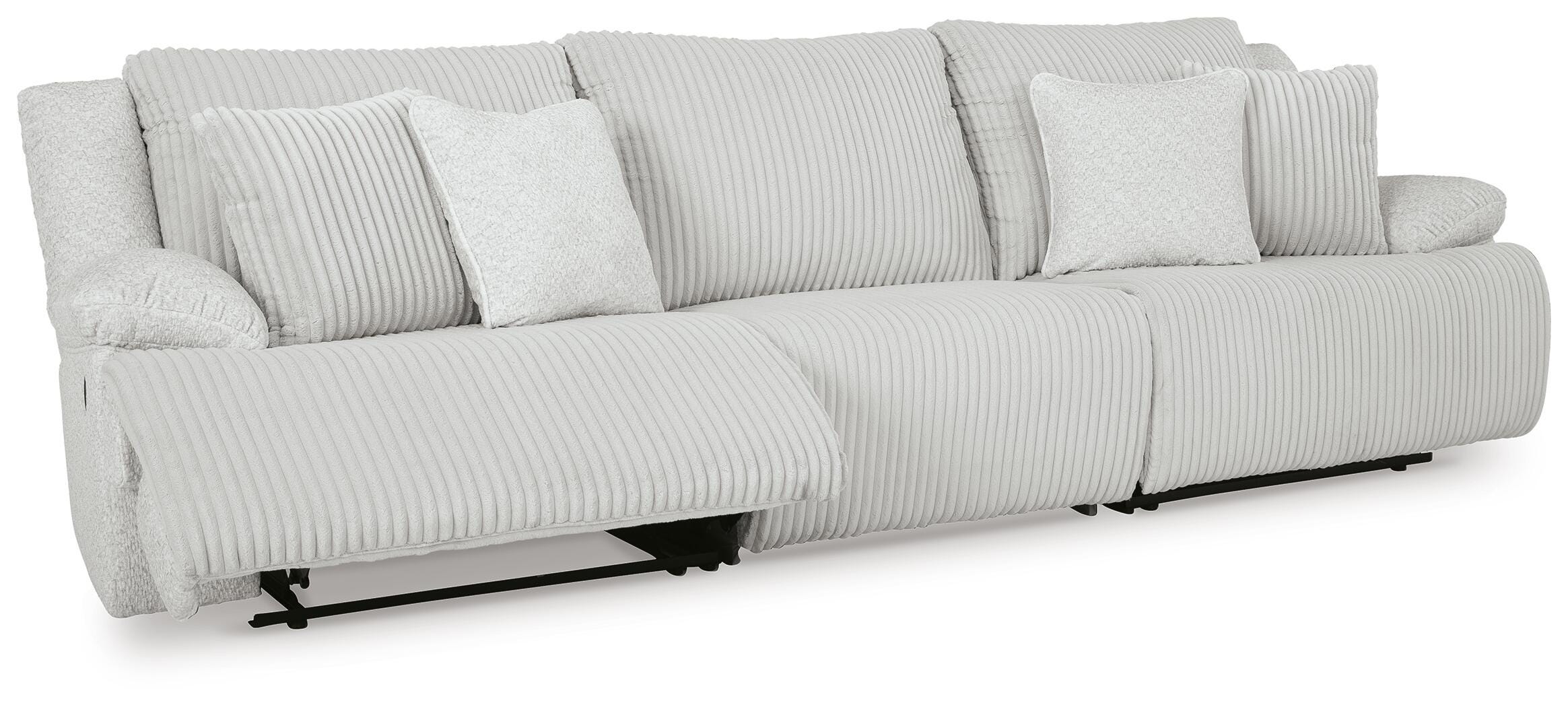 Top Tier 3-Piece Reclining Sectional Sofa in Alloy Velvet