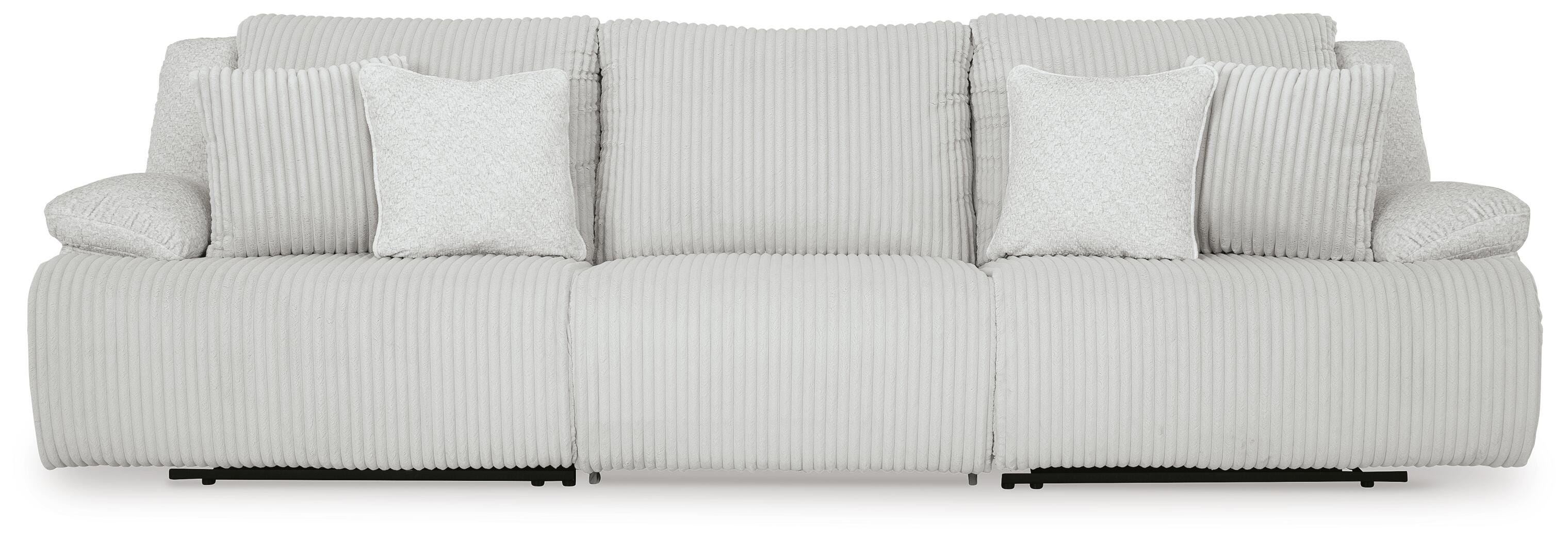 Top Tier 3-Piece Reclining Sectional Sofa in Alloy Velvet