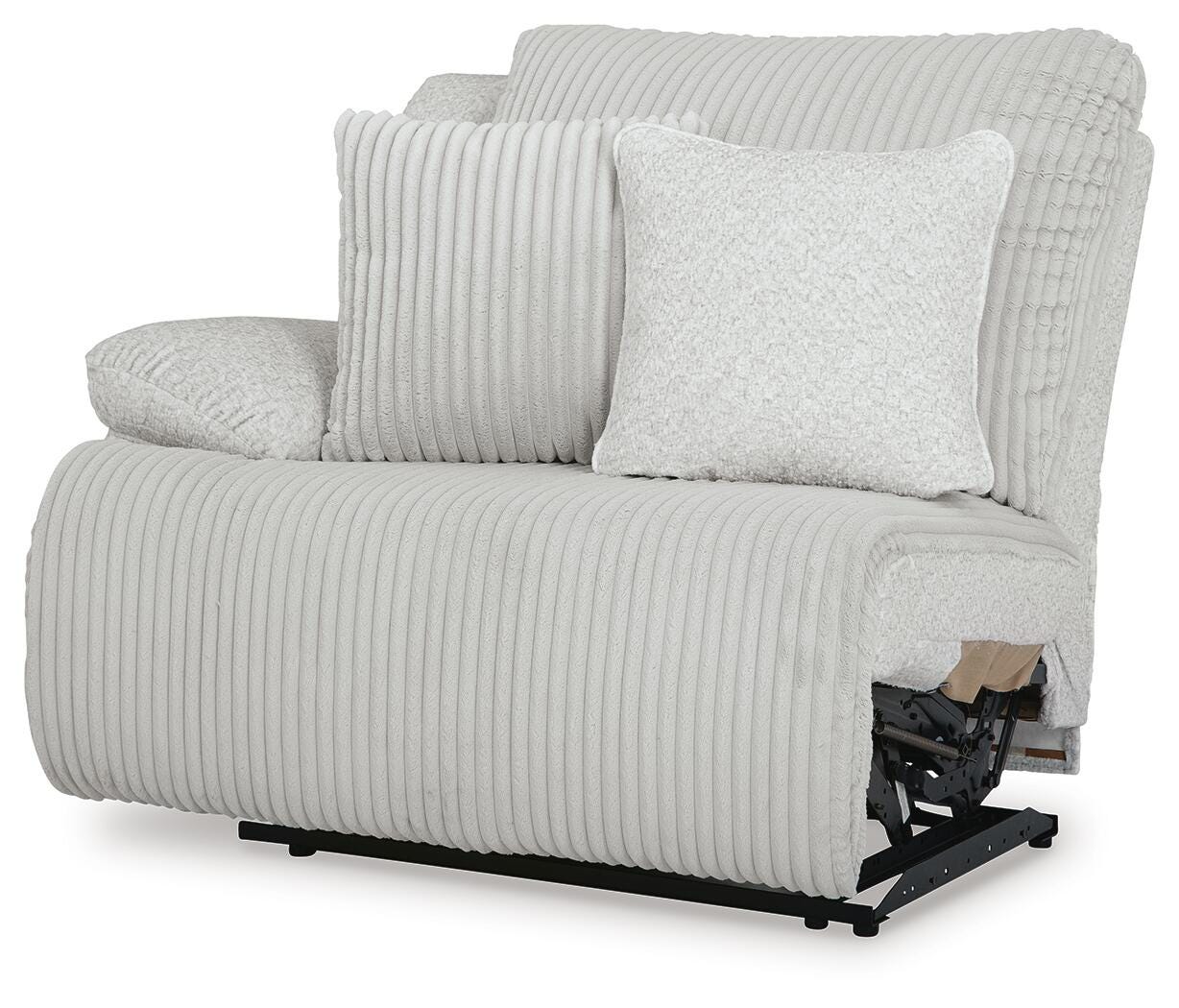 Top Tier 2-Piece Reclining Sectional Loveseat in Alloy Velvet