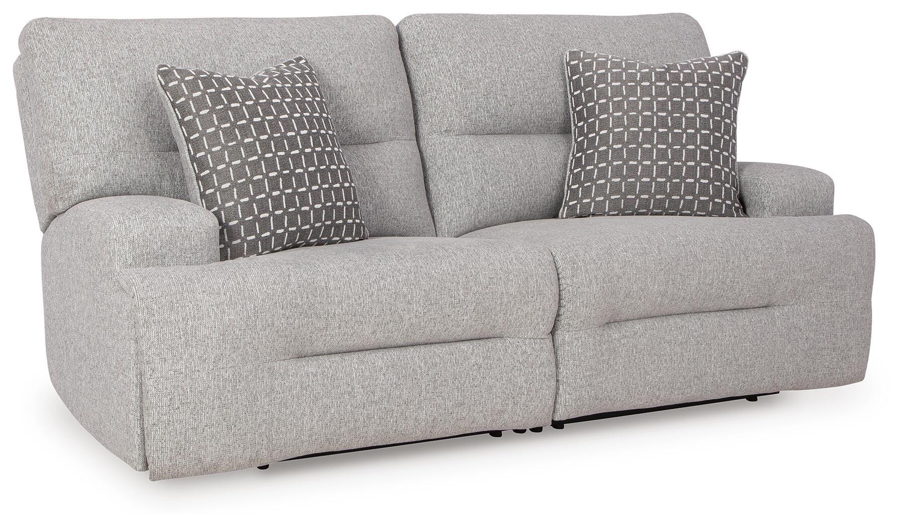 Acklen Place 2-Piece Power Reclining Sectional Loveseat in Pewter