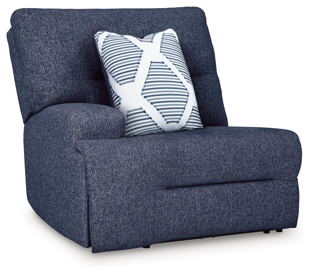Acklen Place 2-Piece Sectional and Oversized Recliner in Navy