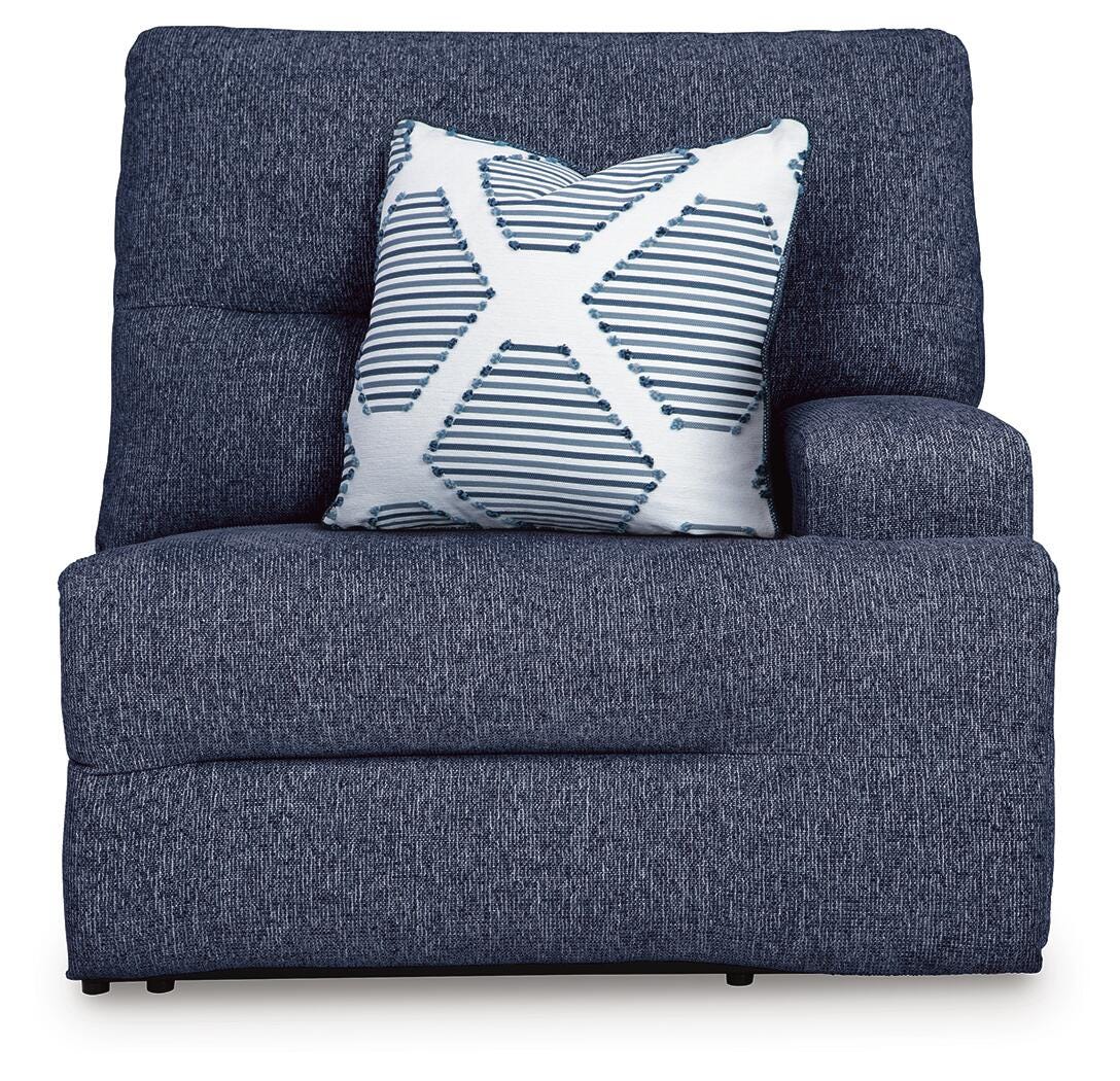 Acklen Place 2-Piece Sectional and Oversized Recliner in Navy