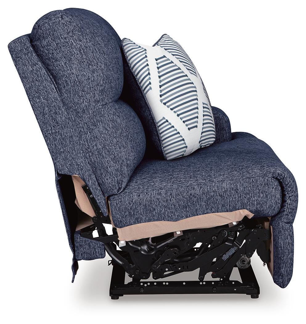 Acklen Place 2-Piece Sectional and Oversized Recliner in Navy