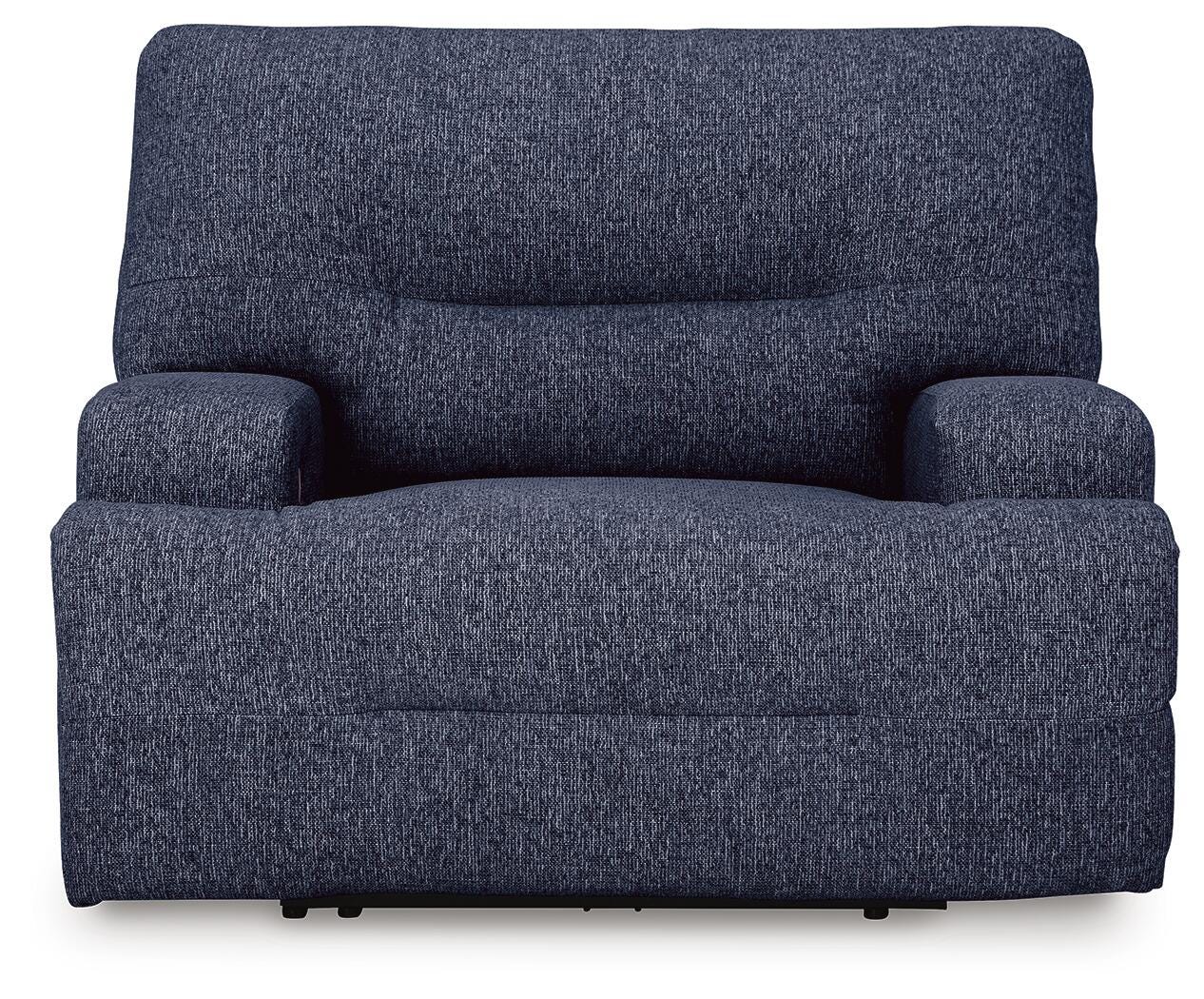 Acklen Place 2-Piece Sectional and Oversized Recliner in Navy